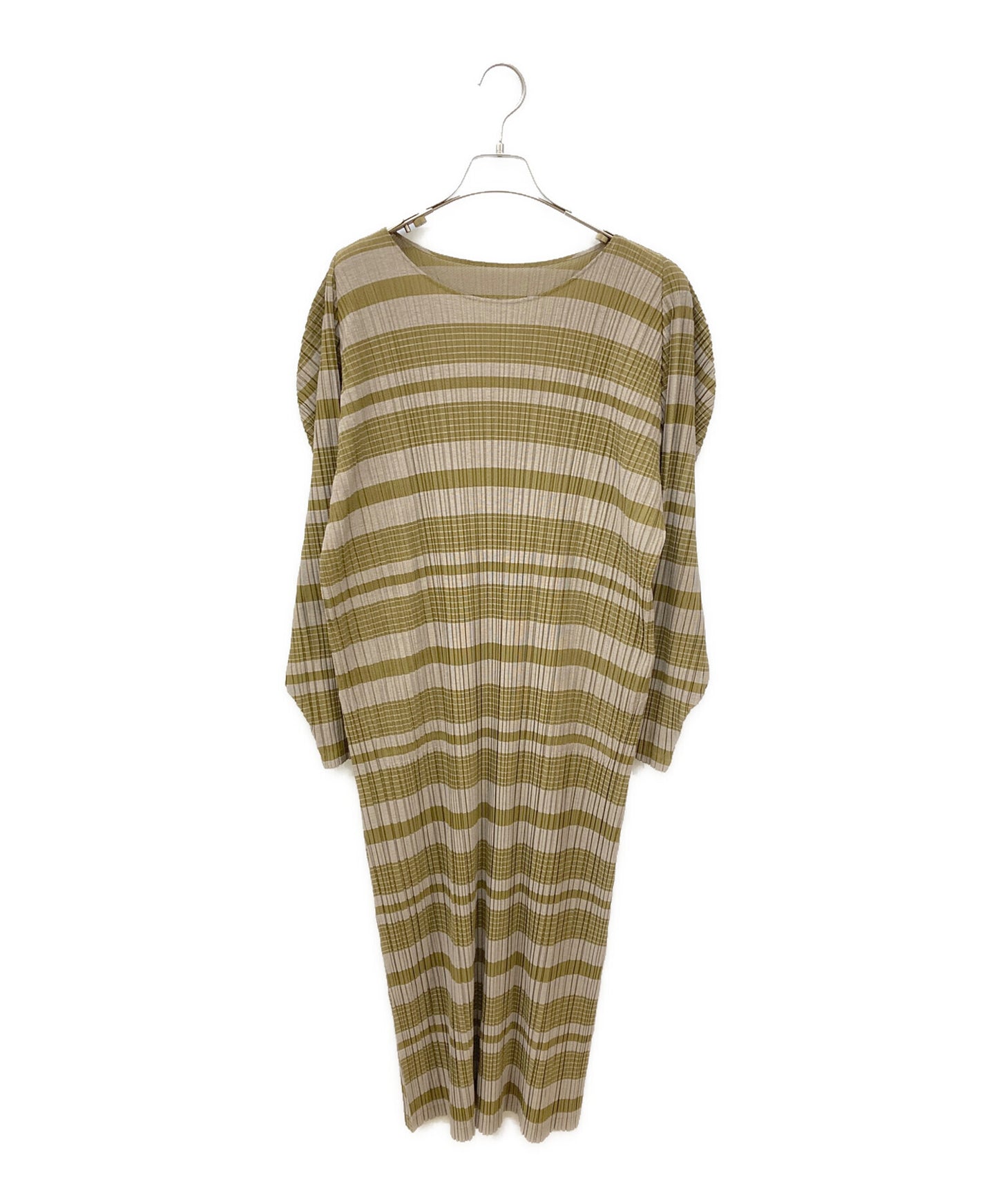 [Pre-owned] PLEATS PLEASE Power Shoulder Pleated Dress