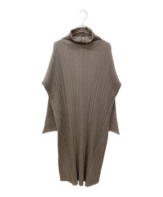 [Pre-owned] PLEATS PLEASE Micro Bird's Eye High Neck Dress