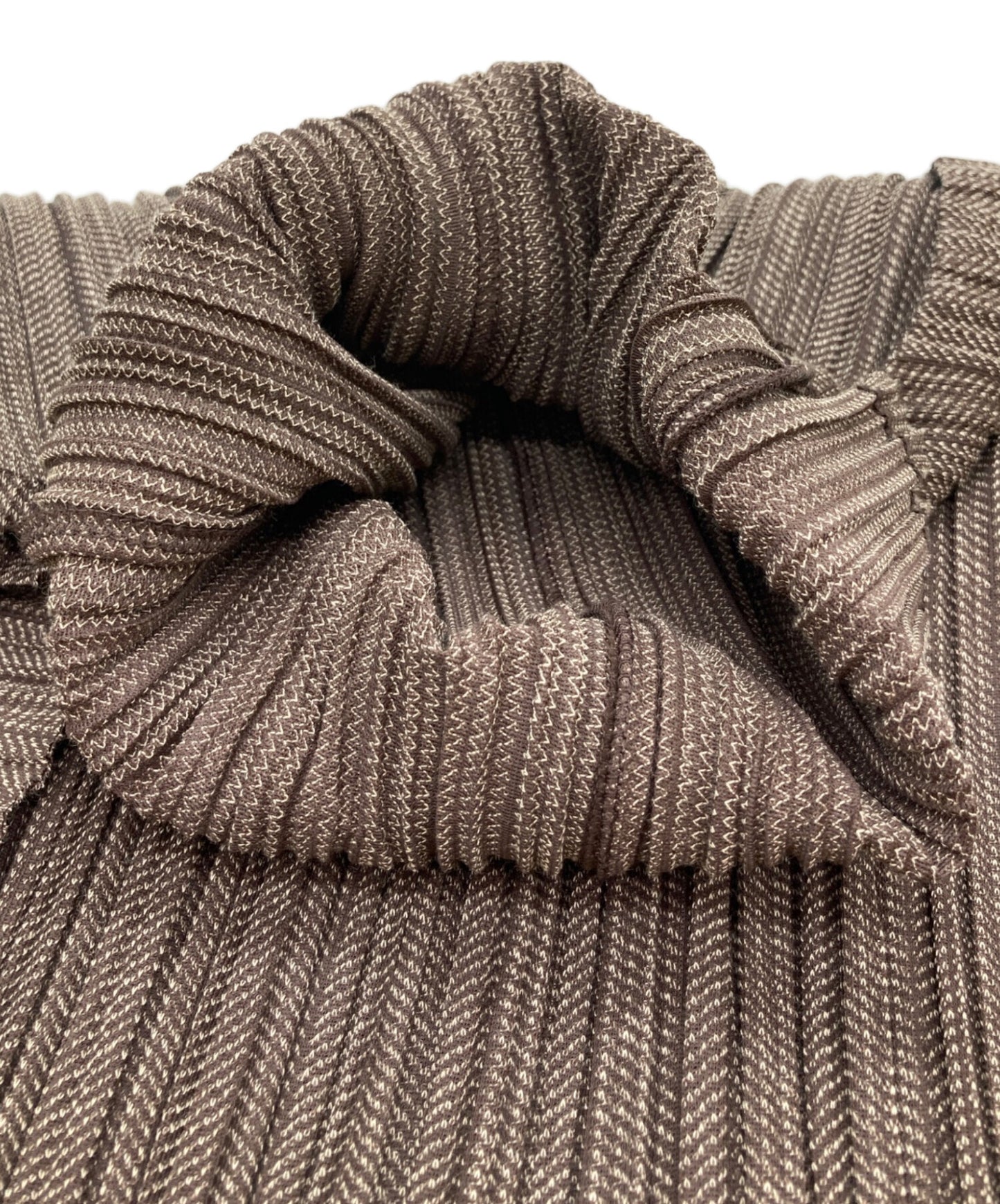 [Pre-owned] PLEATS PLEASE Micro Bird's Eye High Neck Dress