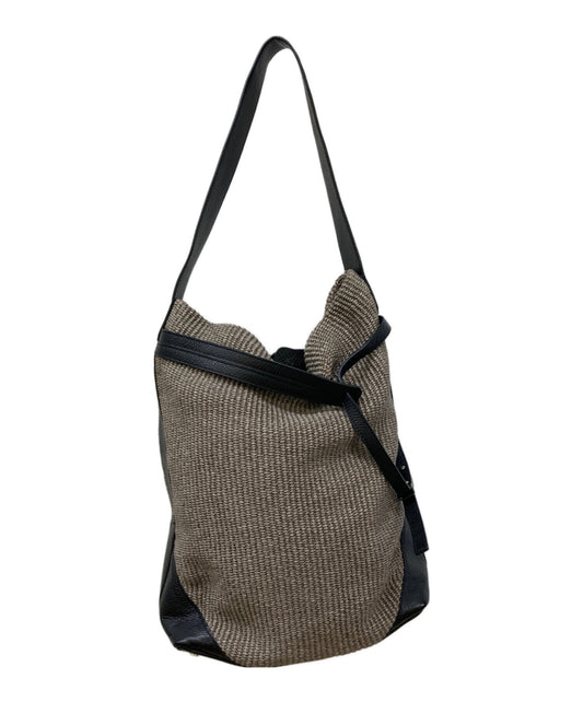 [Pre-owned] discord Yohji Yamamoto Leather Switched Paper Bag DW-123-906