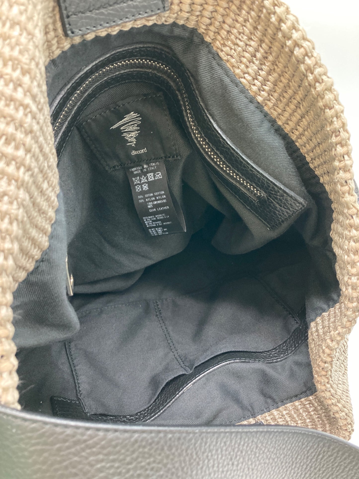 [Pre-owned] discord Yohji Yamamoto Leather Switched Paper Bag DW-123-906