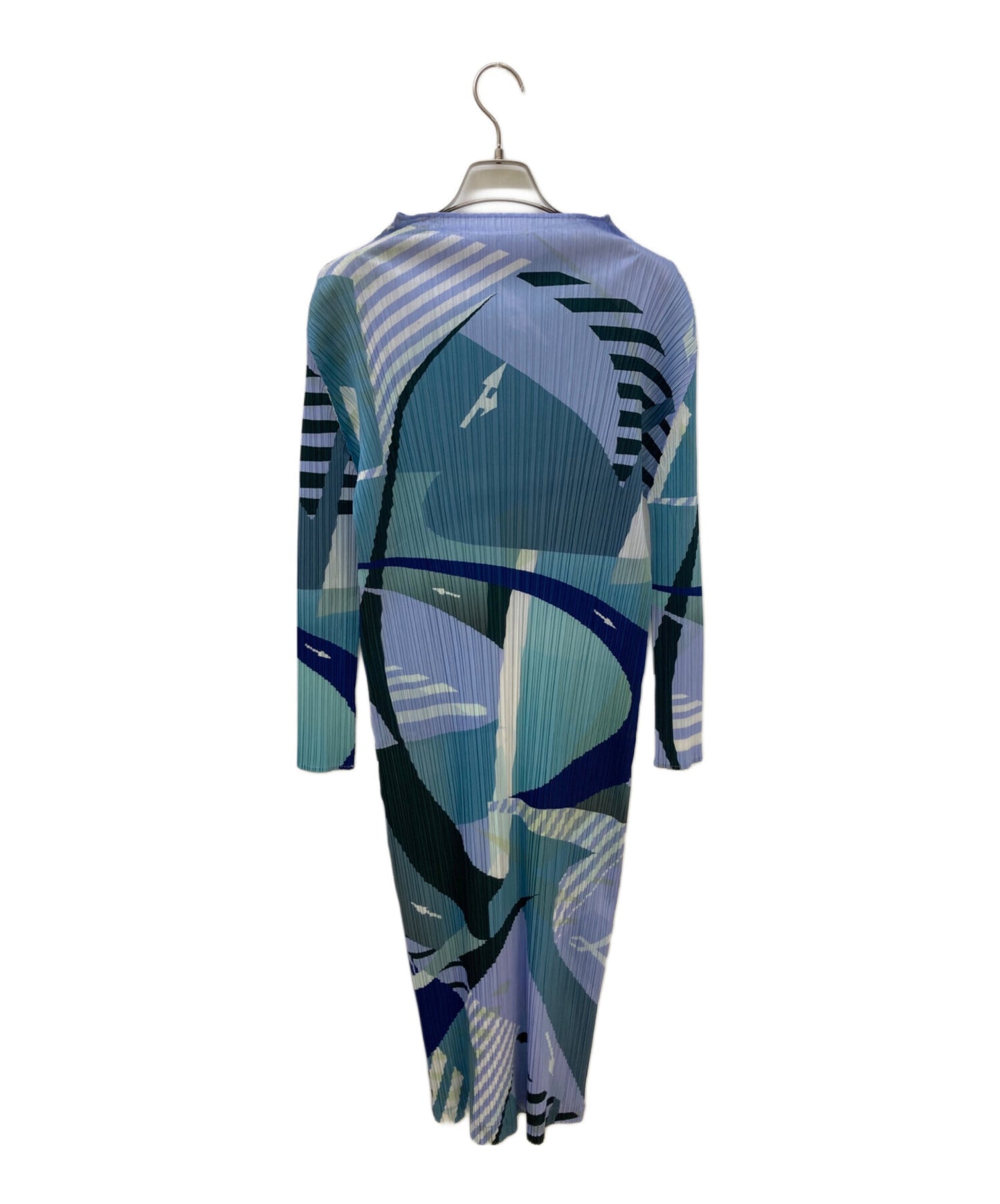 [Pre-owned] PLEATS PLEASE Pleated dress with all-over pattern PP31JH674