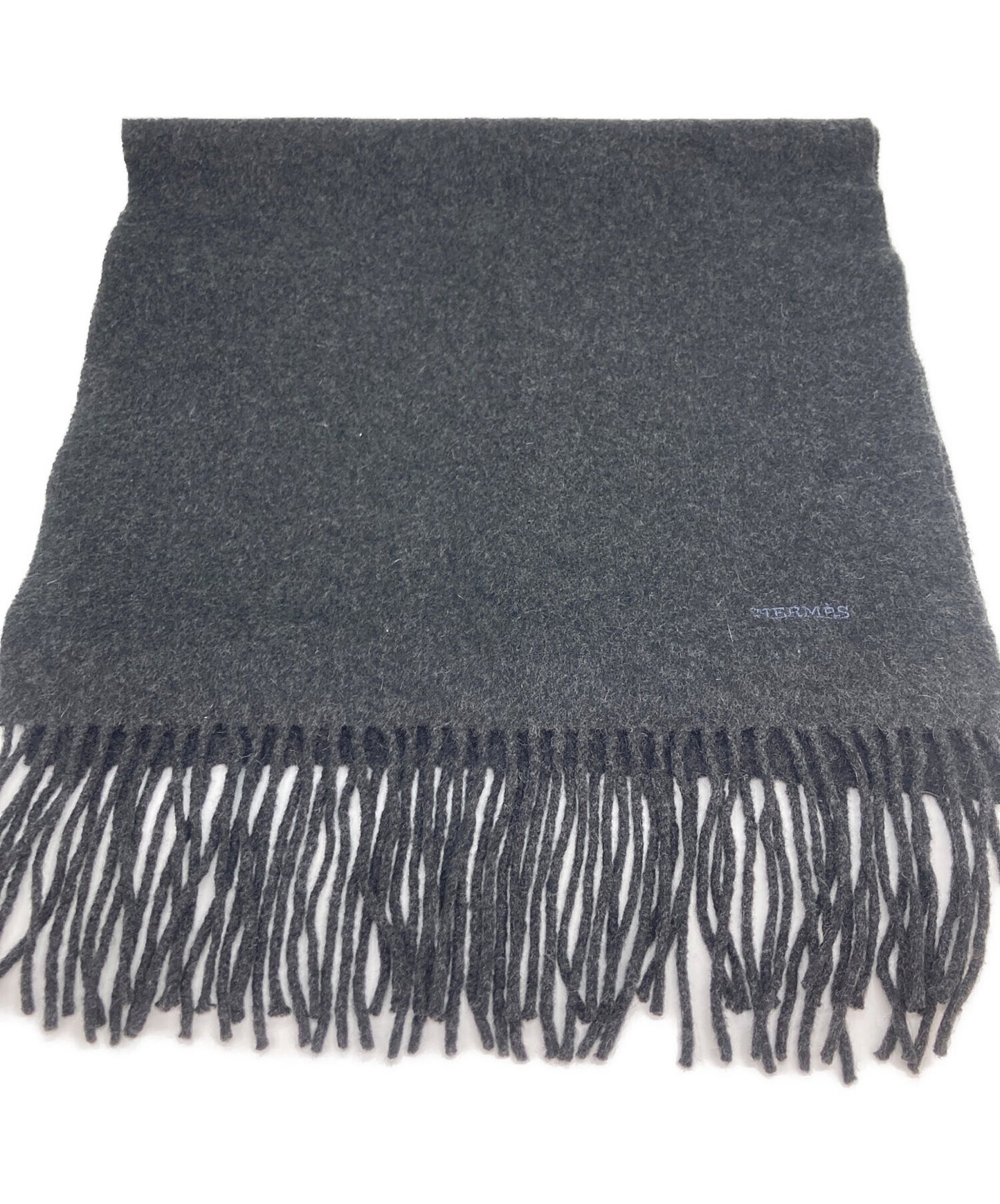 [Pre-owned] HERMES Cashmere Fringed Scarf