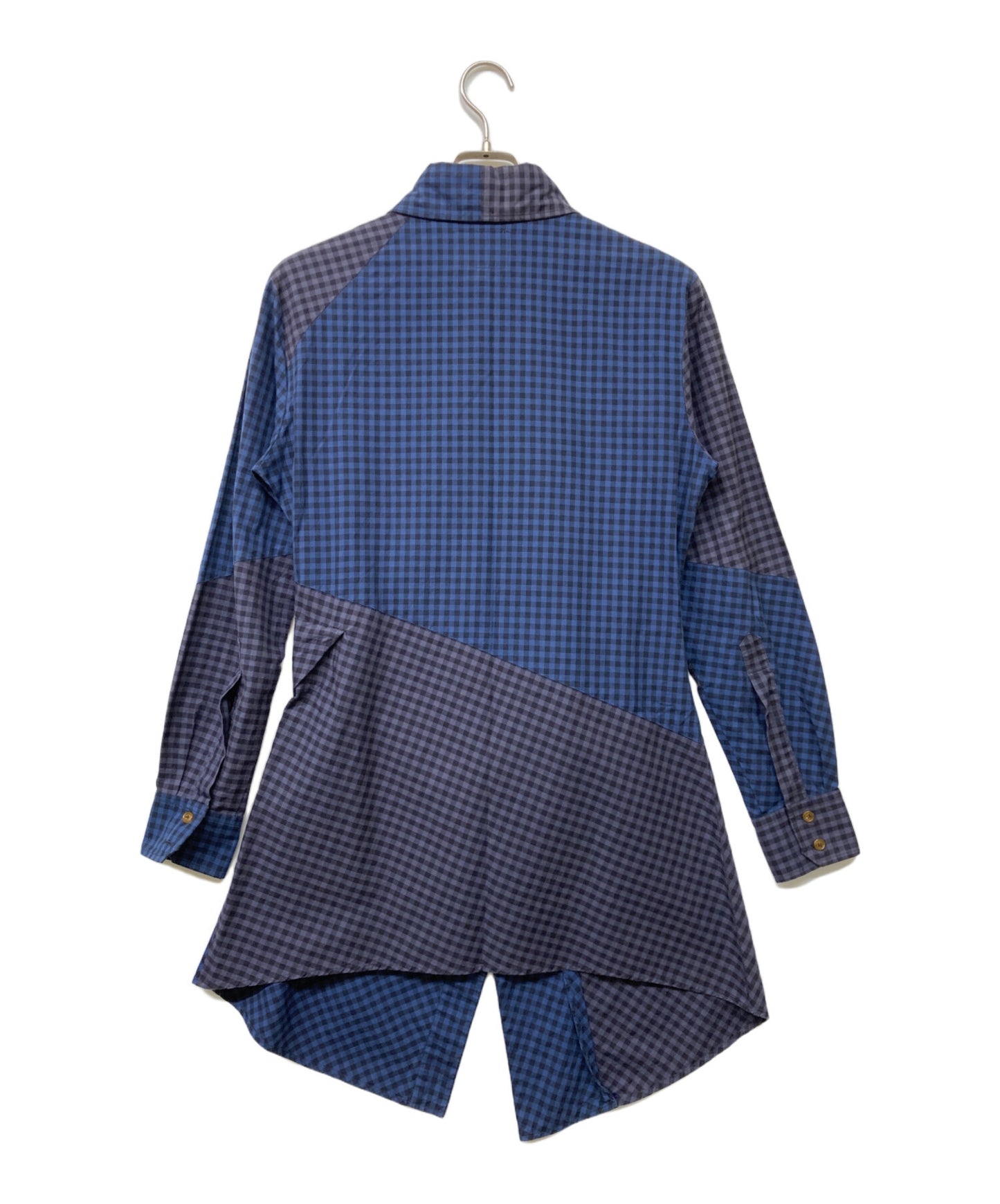 [Pre-owned] Vivienne Westwood man deformed long check shirt VM-WR-75398