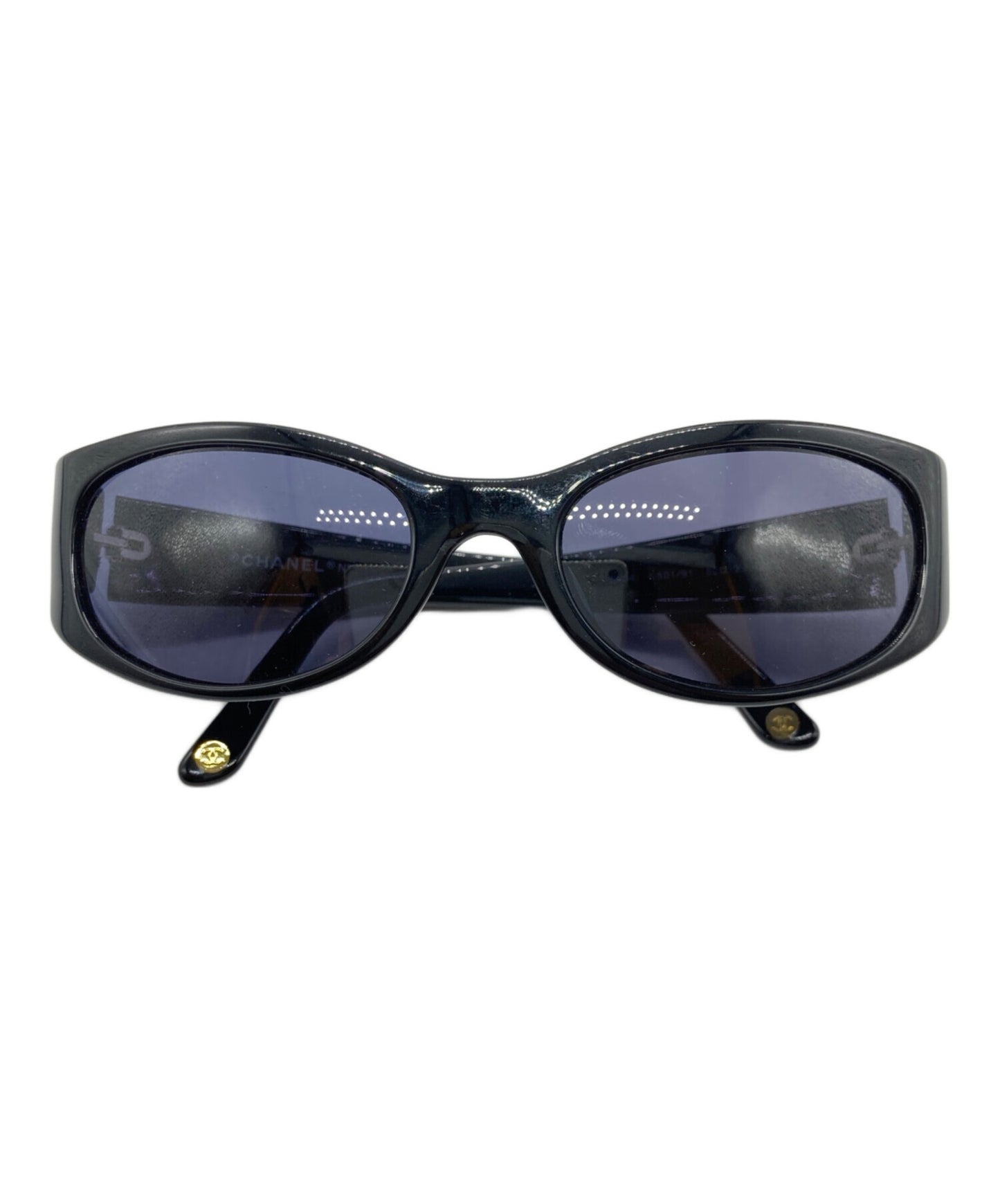 [Pre-owned] CHANEL Square silhouette oval sunglasses 5004