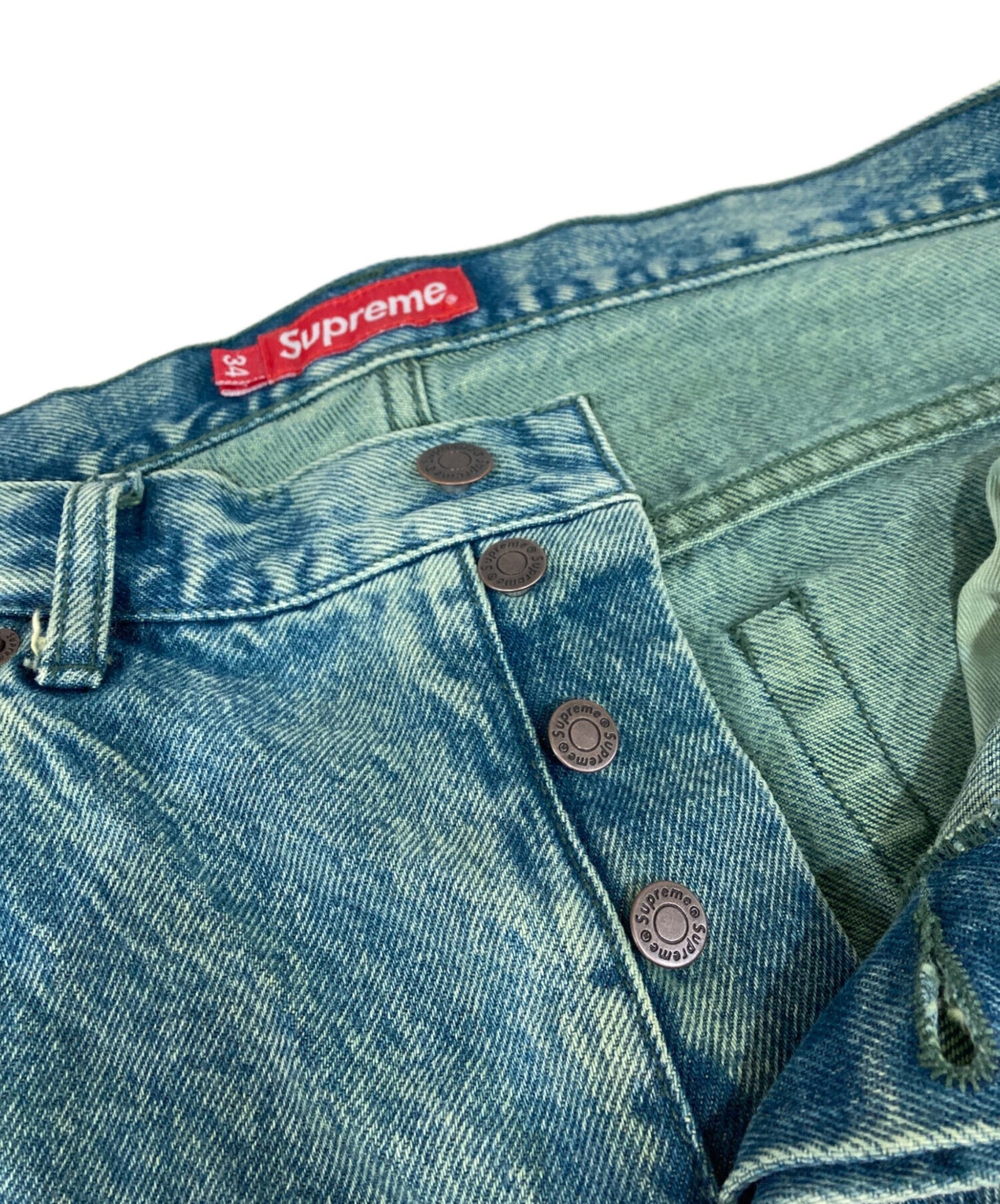 [Pre-owned] SUPREME Regular Jean Overdyed Green