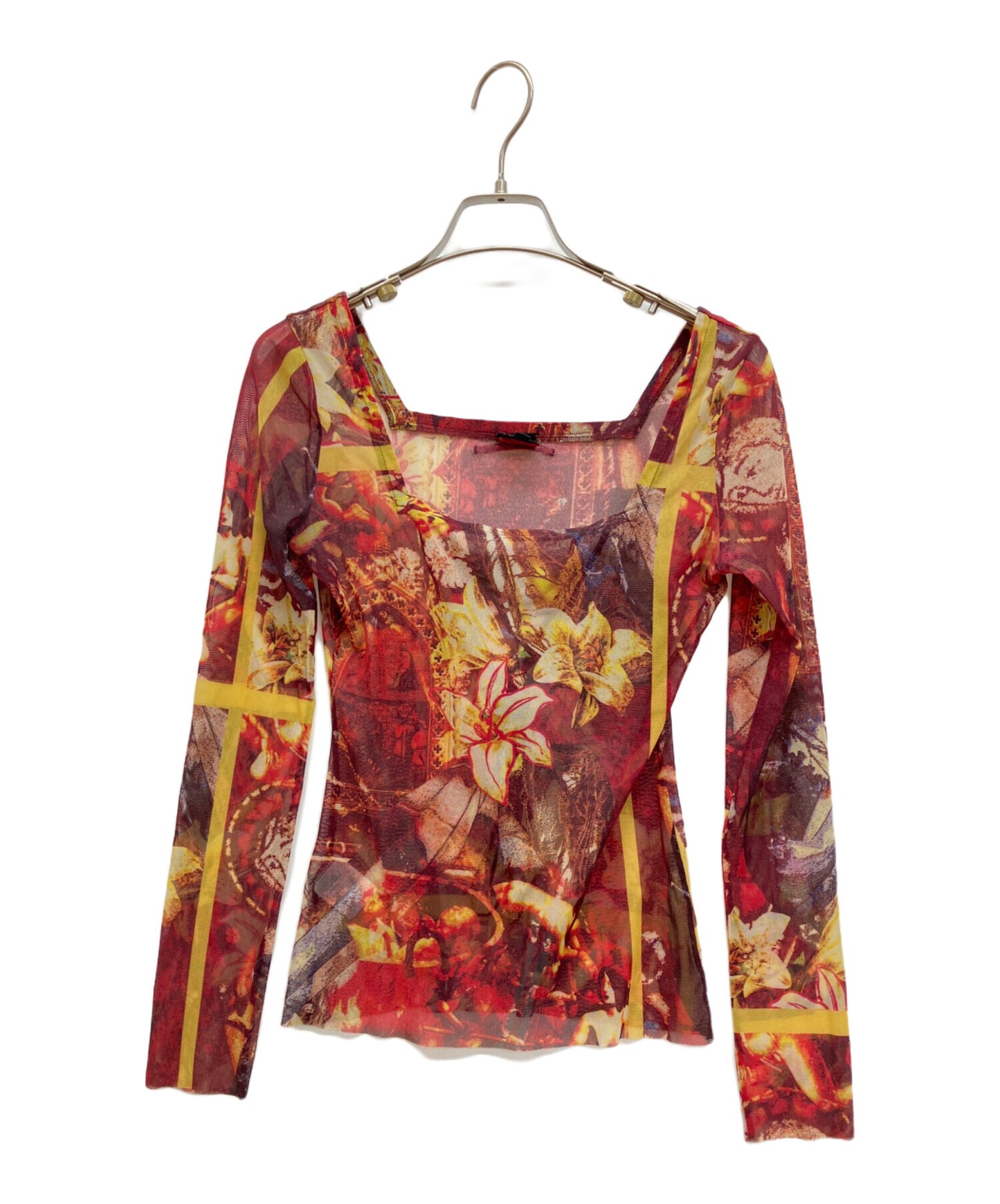 [Pre-owned] Jean Paul GAULTIER Flower-patterned powernet cut and sewn CKKYAGM6154