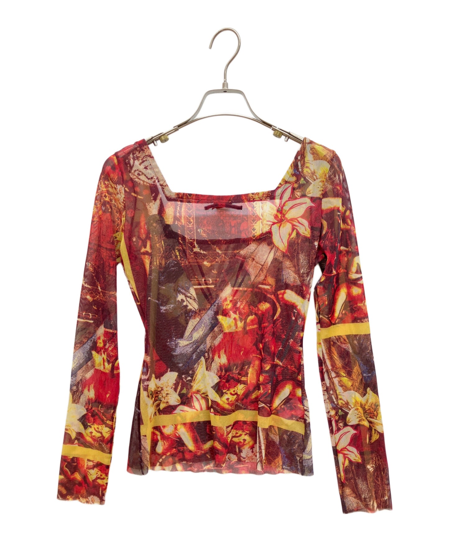 [Pre-owned] Jean Paul GAULTIER Flower-patterned powernet cut and sewn CKKYAGM6154