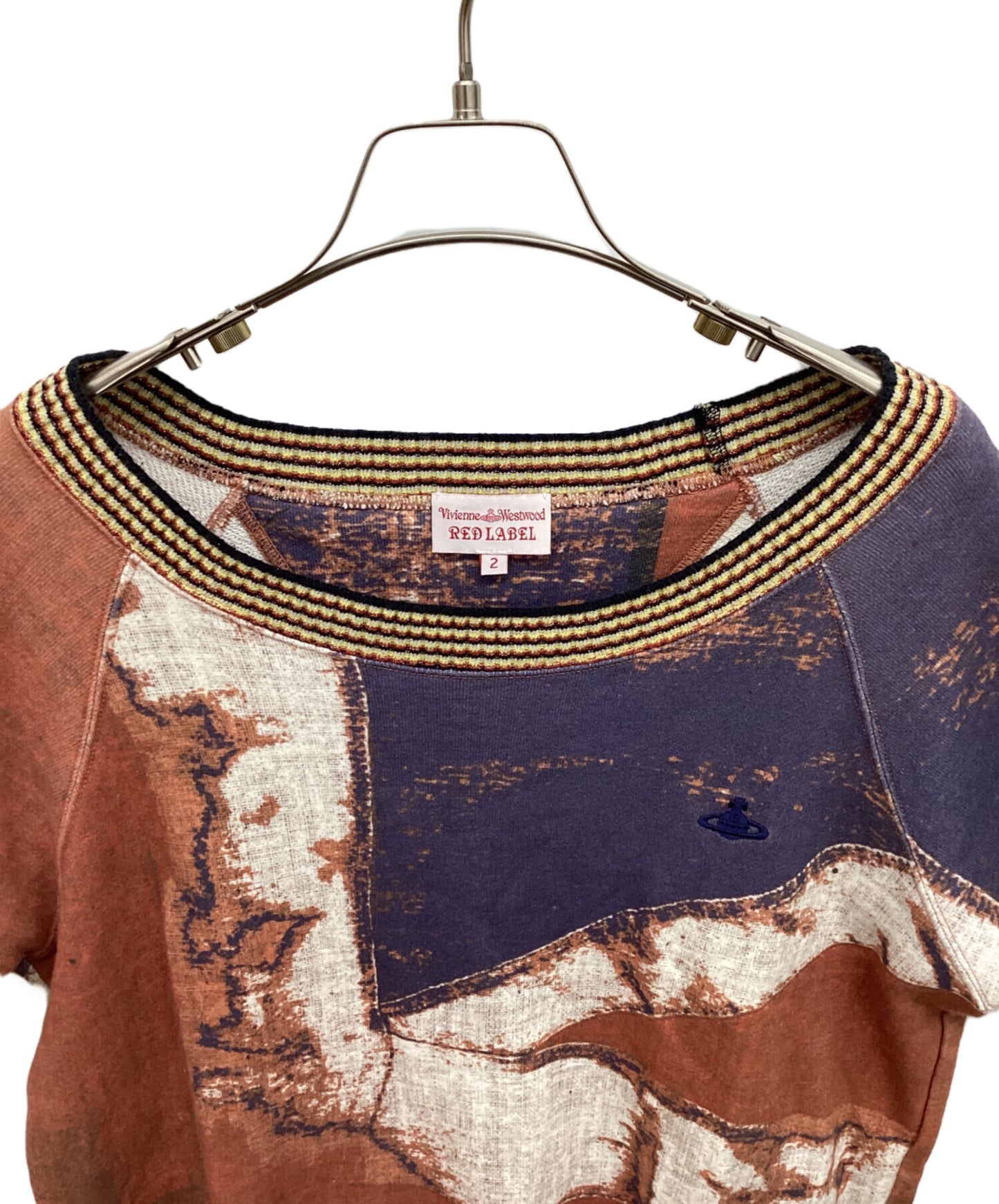 [Pre-owned] Vivienne Westwood RED LABEL Union Jack Ribbed Sweatshirt T-Shirt 16-01-541024