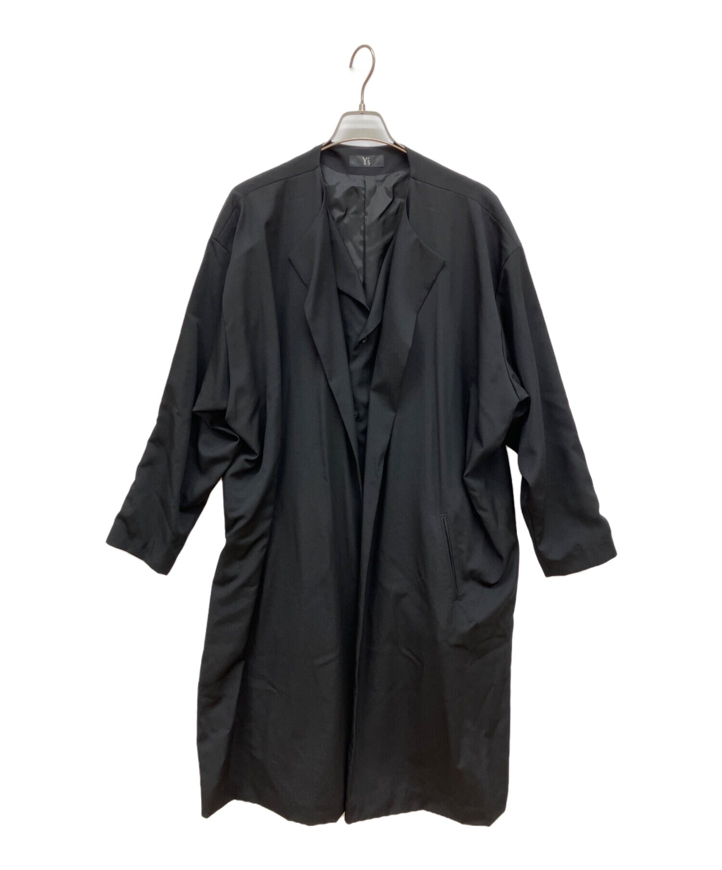 [Pre-owned] Y's WOOL GABARDINE COLLARLESS DRESS YB-D03-100