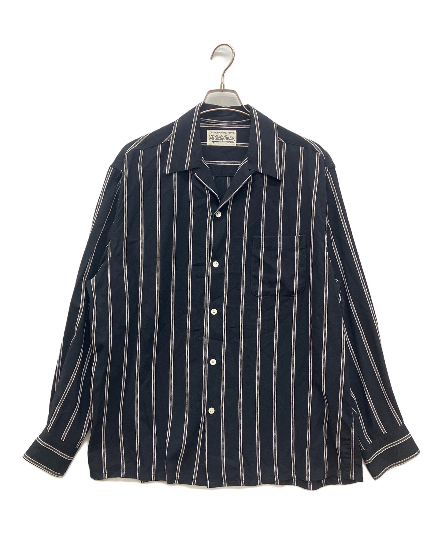 [Pre-owned] WACKO MARIA STRIPED OPEN COLLAR SHIRT