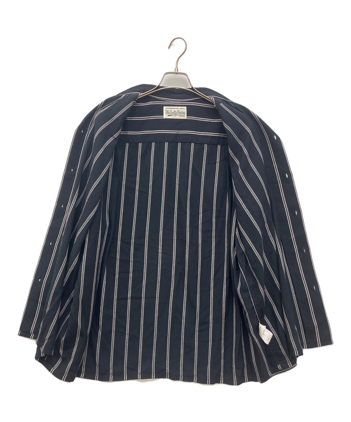 [Pre-owned] WACKO MARIA STRIPED OPEN COLLAR SHIRT