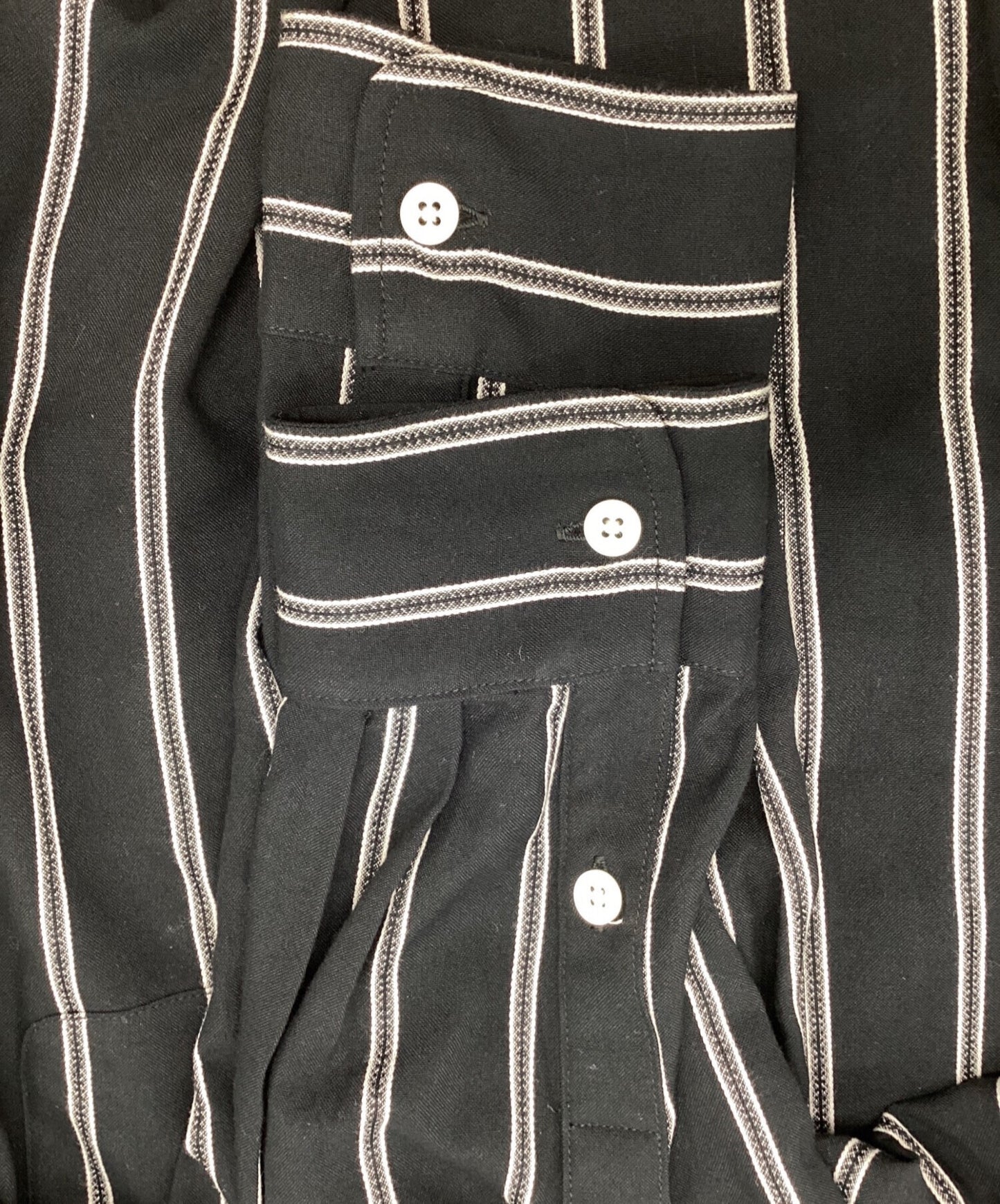 [Pre-owned] WACKO MARIA STRIPED OPEN COLLAR SHIRT