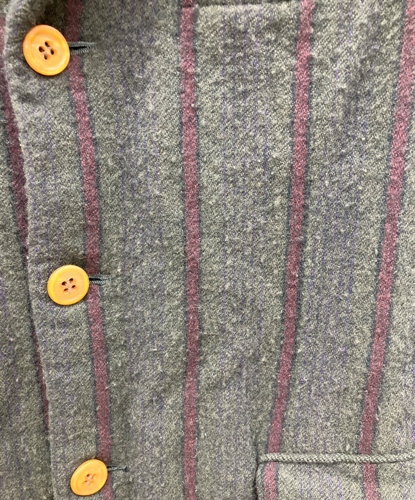 [Pre-owned] COMME des GARCONS HOMME PLUS 02AW Wool Shrink Stripe 3B Jacket PG-J099