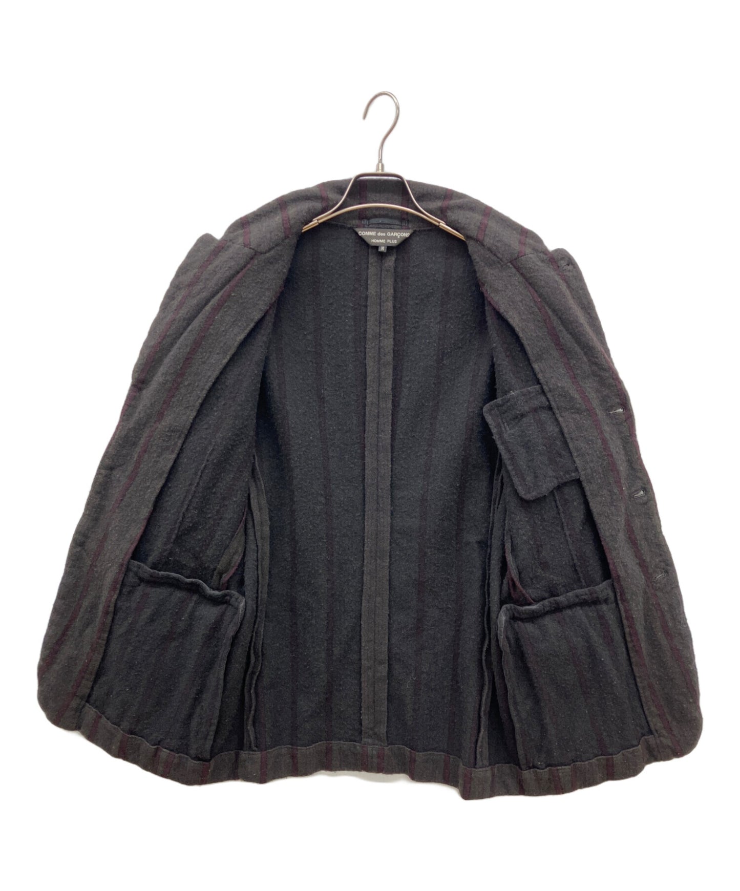[Pre-owned] COMME des GARCONS HOMME PLUS 02AW Wool Shrink Stripe 3B Jacket PG-J099