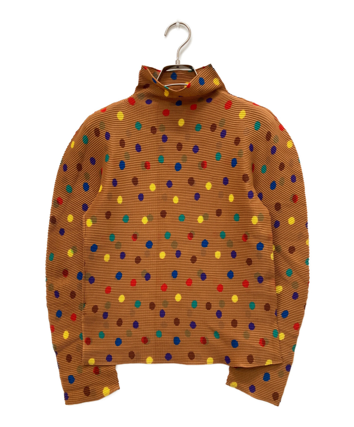 [Pre-owned] me ISSEY MIYAKE Colorful Polka-Dot Pleated T-Shirt MI51FJ231