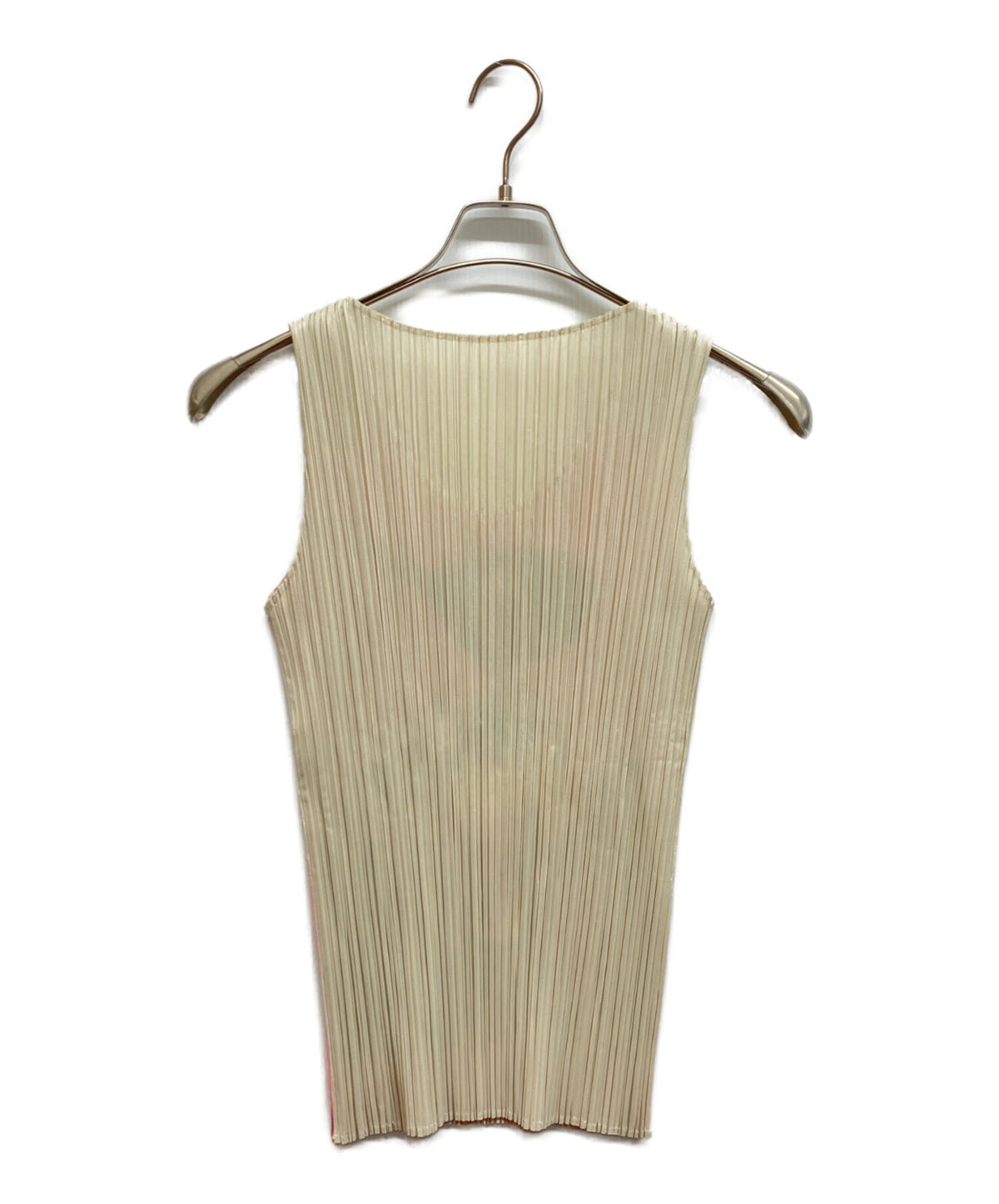 [Pre-owned] PLEATS PLEASE Sleeveless Pleated T-Shirt with Parfait Print PP06-JK501