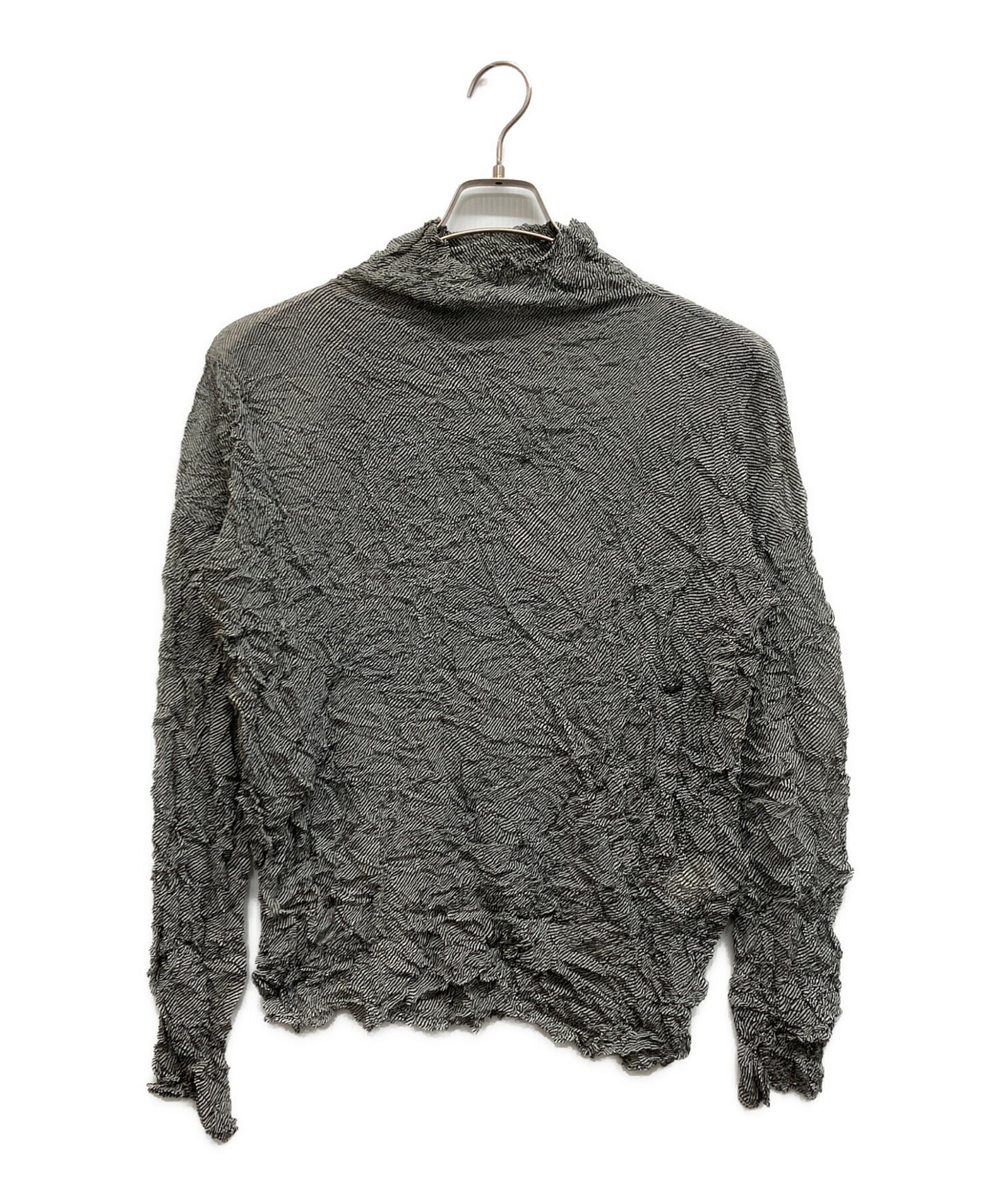 [Pre-owned] ISSEY MIYAKE PERMANENTE Pleated High-Neck T-Shirt PE83-FJ836