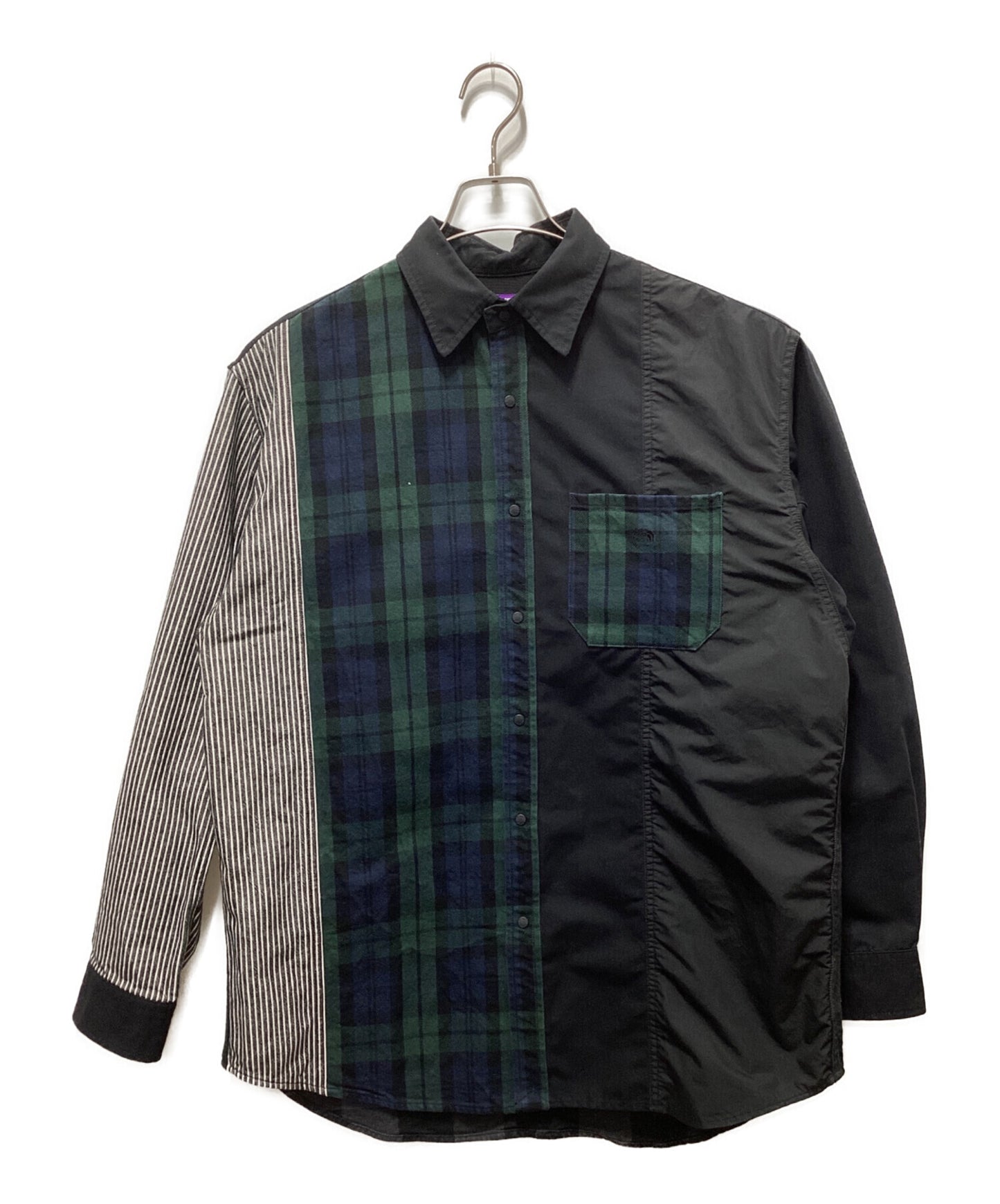 [Pre-owned] THE NORTHFACE PURPLELABEL Plaid Patchwork Shirt/Patchwork Shirt NT3101N