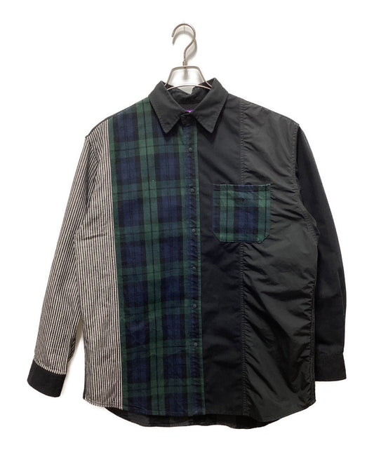 [Pre-owned] THE NORTHFACE PURPLELABEL Plaid Patchwork Shirt/Patchwork Shirt NT3101N