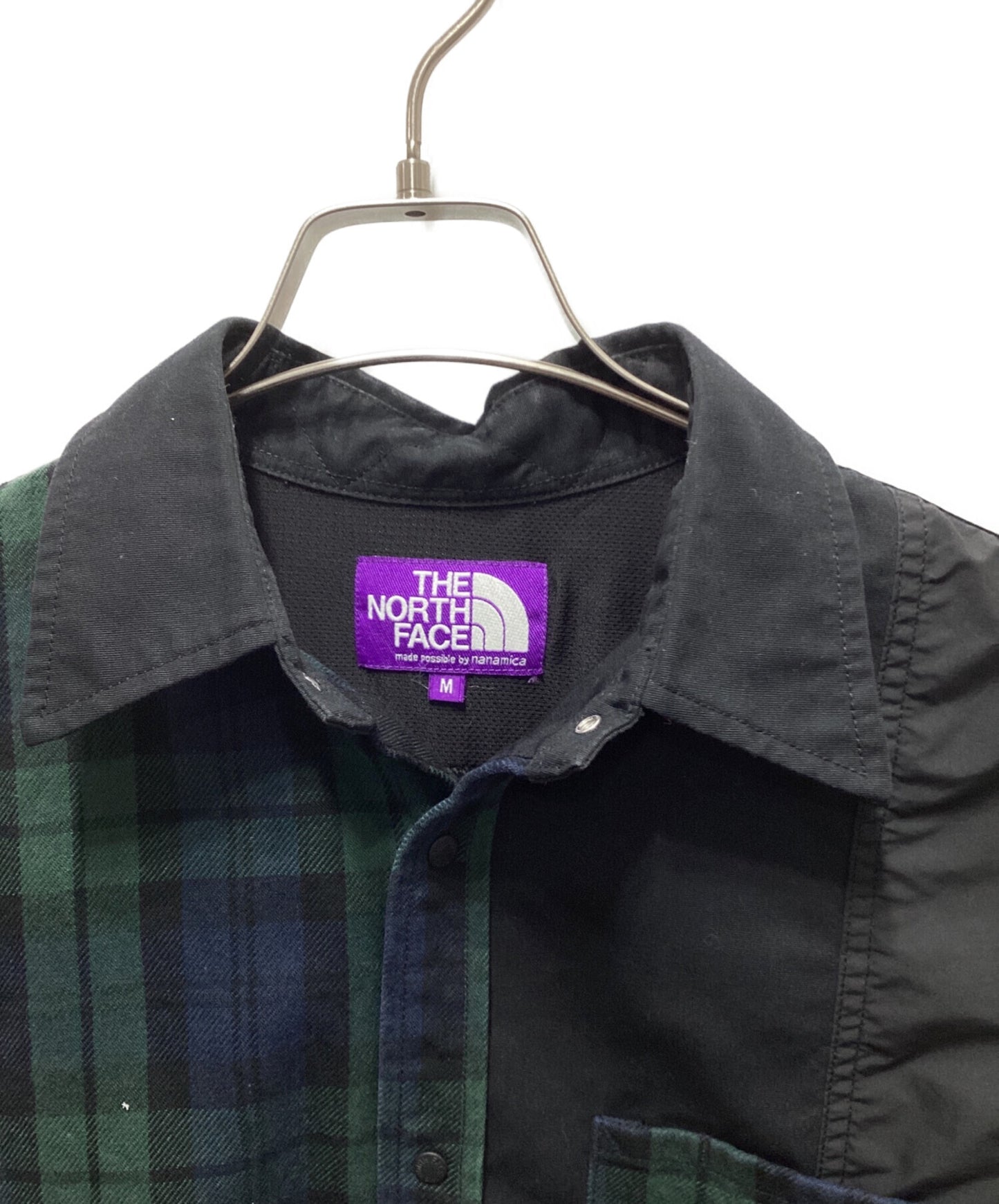 [Pre-owned] THE NORTHFACE PURPLELABEL Plaid Patchwork Shirt/Patchwork Shirt NT3101N