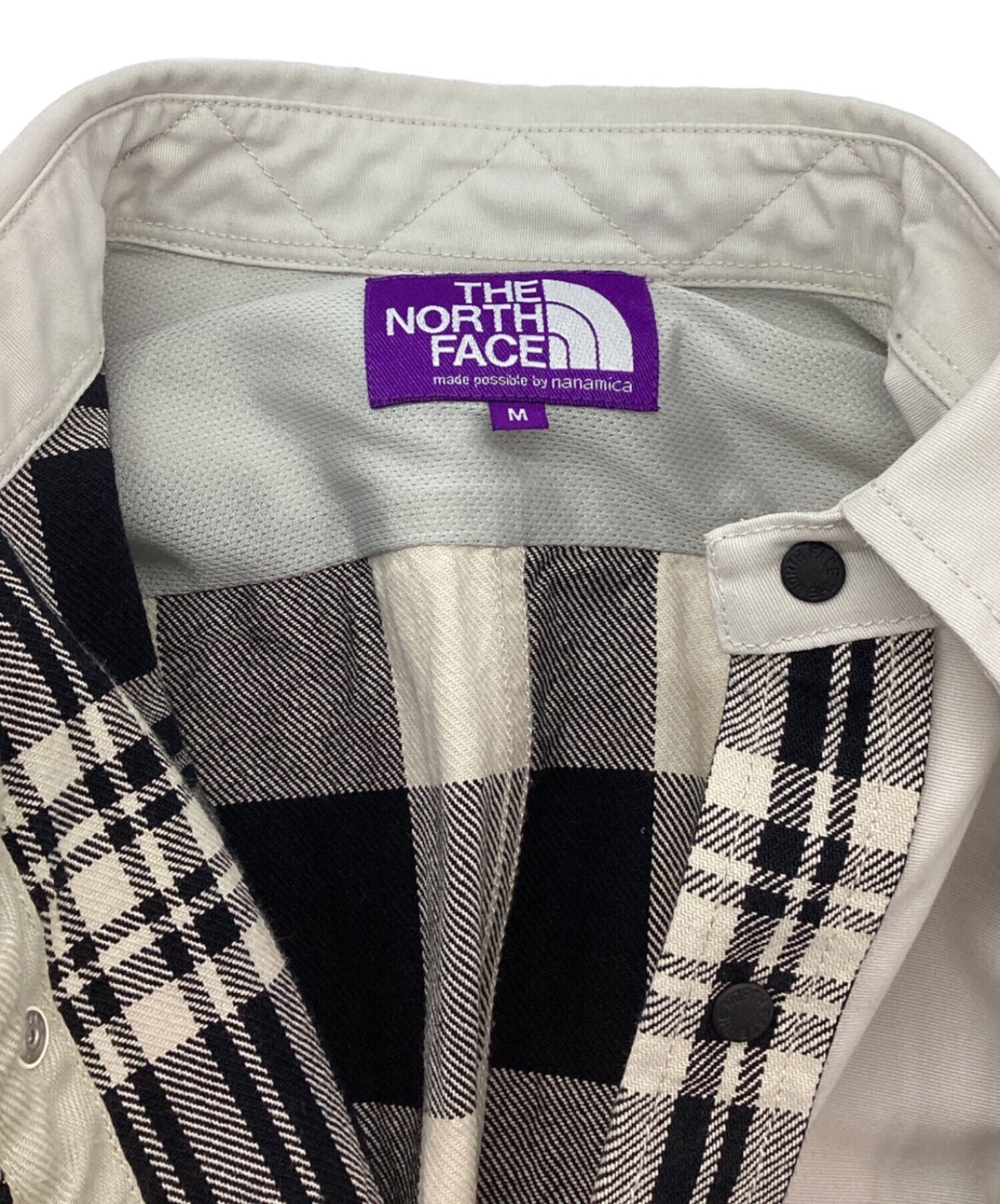 [Pre-owned] THE NORTHFACE PURPLELABEL Plaid Patchwork Shirt/Patchwork Shirt