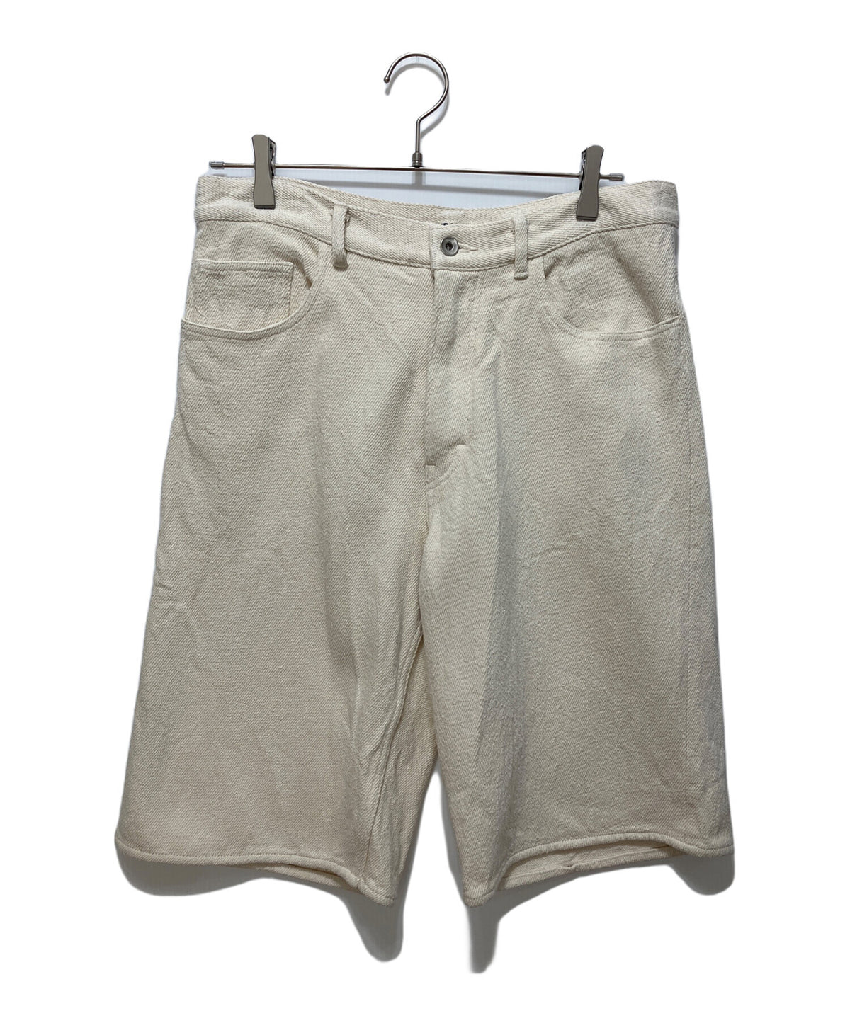 [Pre-owned] AURALEE SILK NEP DENIM 5-POCKET WIDE SHORTS A26SP02SD