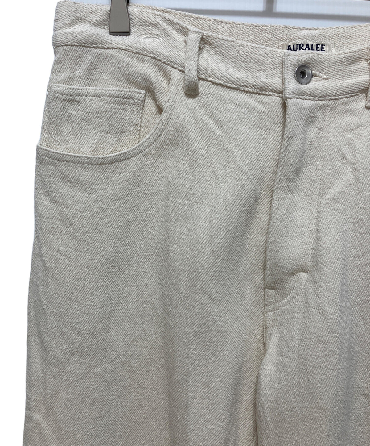 [Pre-owned] AURALEE SILK NEP DENIM 5-POCKET WIDE SHORTS A26SP02SD