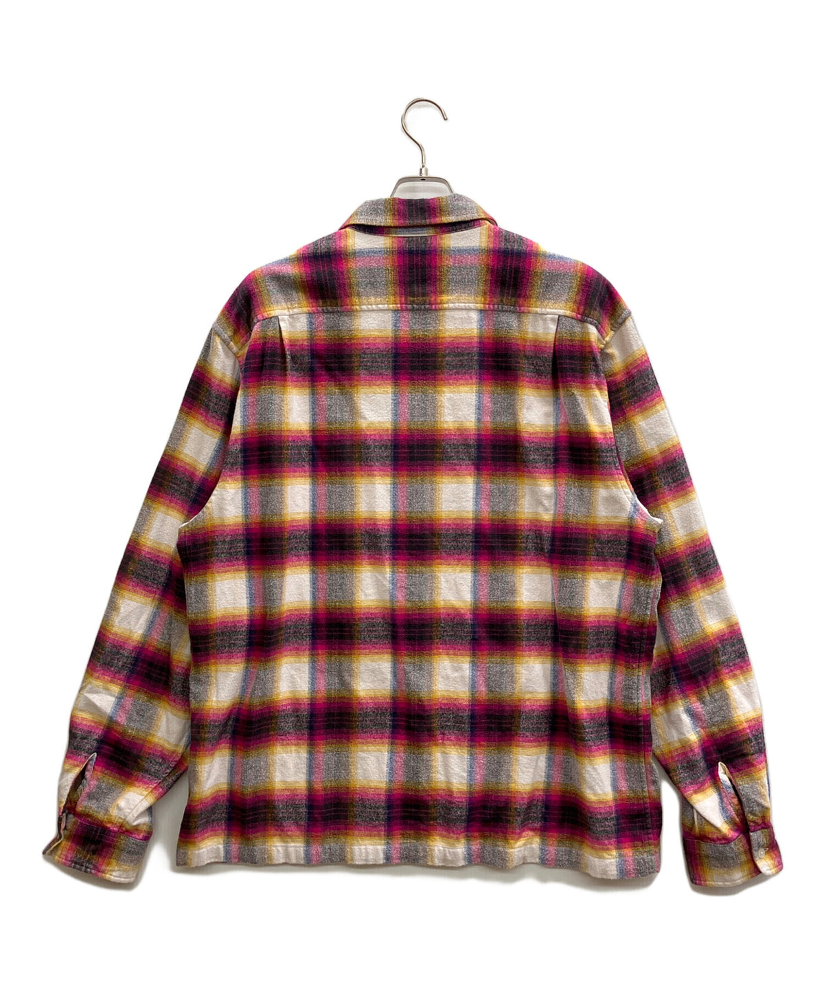 [Pre-owned] SUPREME SHADOW PLAID FLANNEL ZIP-UP SHIRT