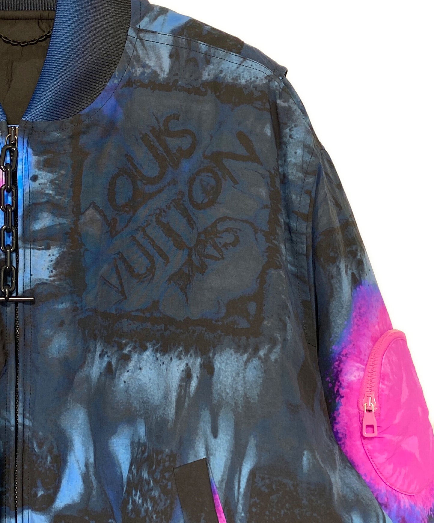 [Pre-owned] LOUIS VUITTON Salt Print Bomber Jacket HLB05EDR2