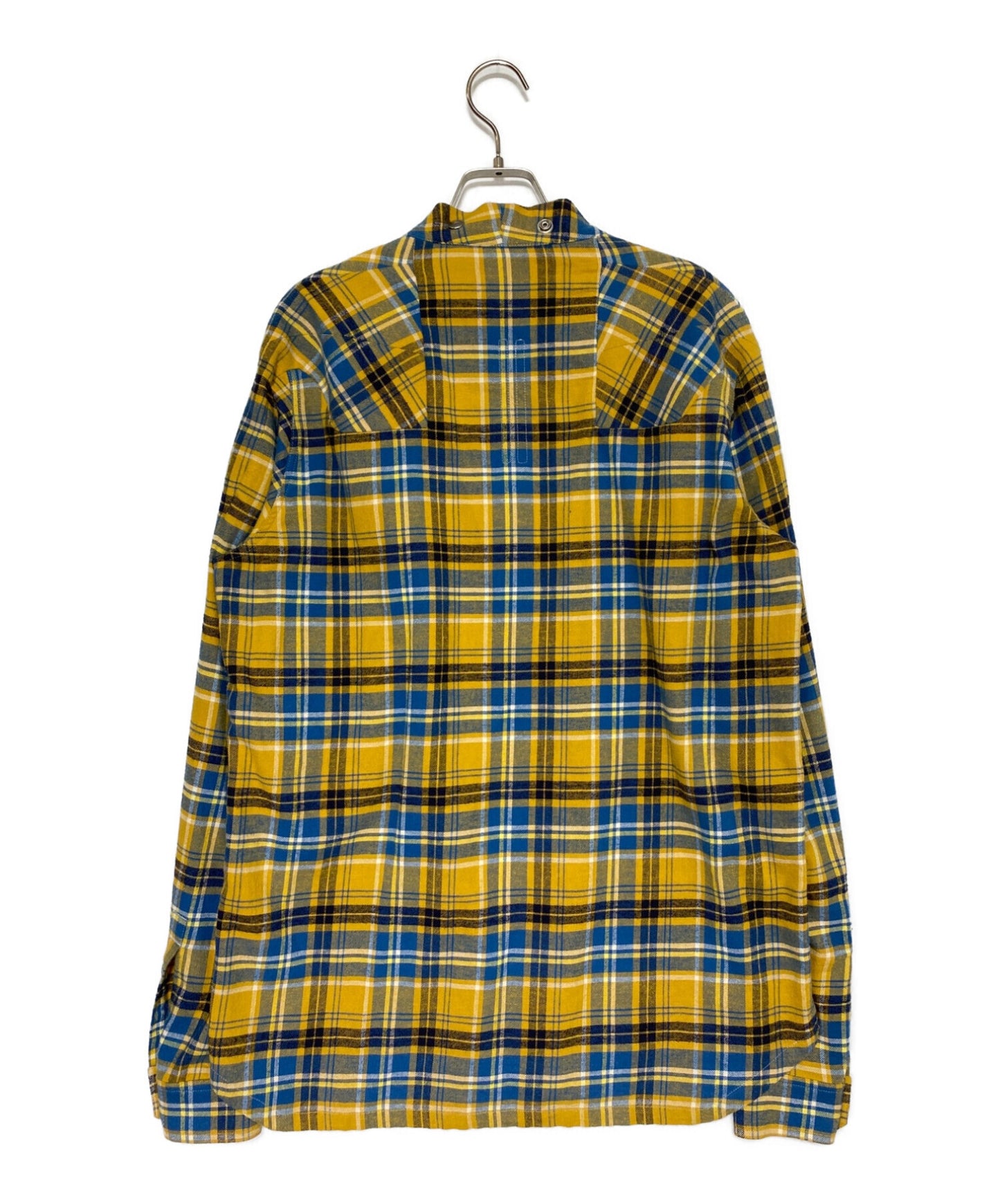 [Pre-owned] RICK OWENS Snap Button Collarless Check RP21S3732-CP