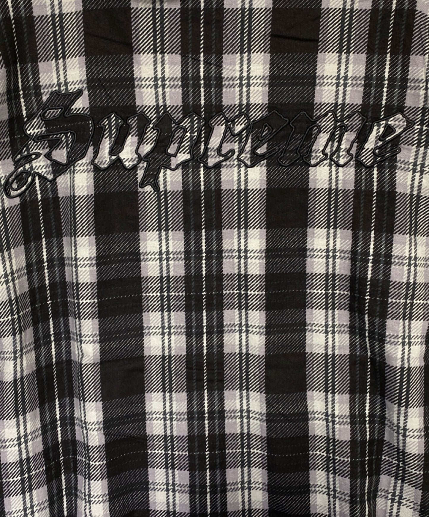 [Pre-owned] SUPREME Printed Hooded Flannel Shirt