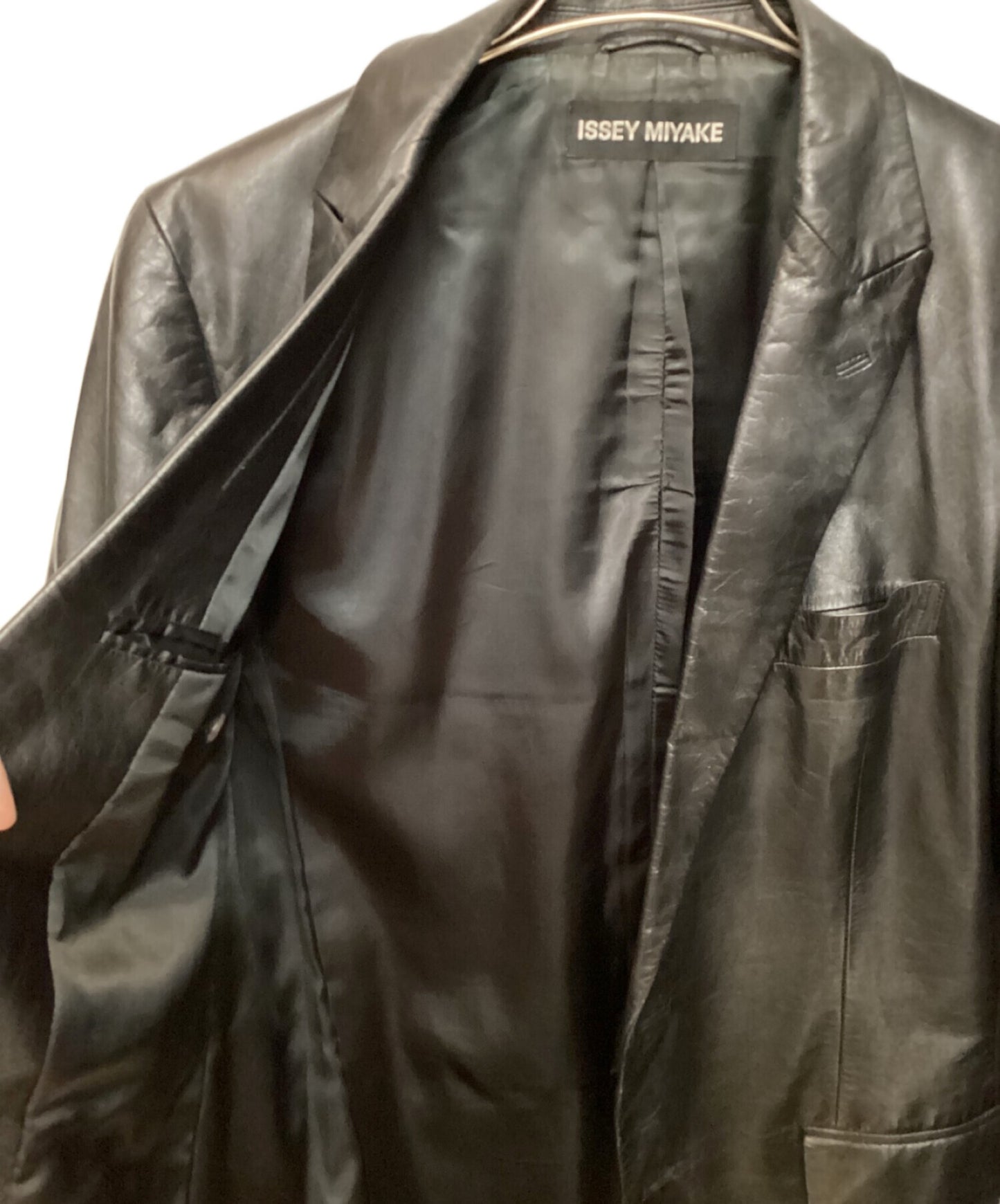 [Pre-owned] ISSEY MIYAKE Leather Tailored Jacket ME71LD001