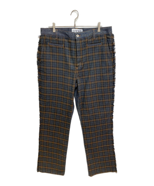[Pre-owned] LOEWE FISHERMAN CHECK PATCH JEAN H2292430IB