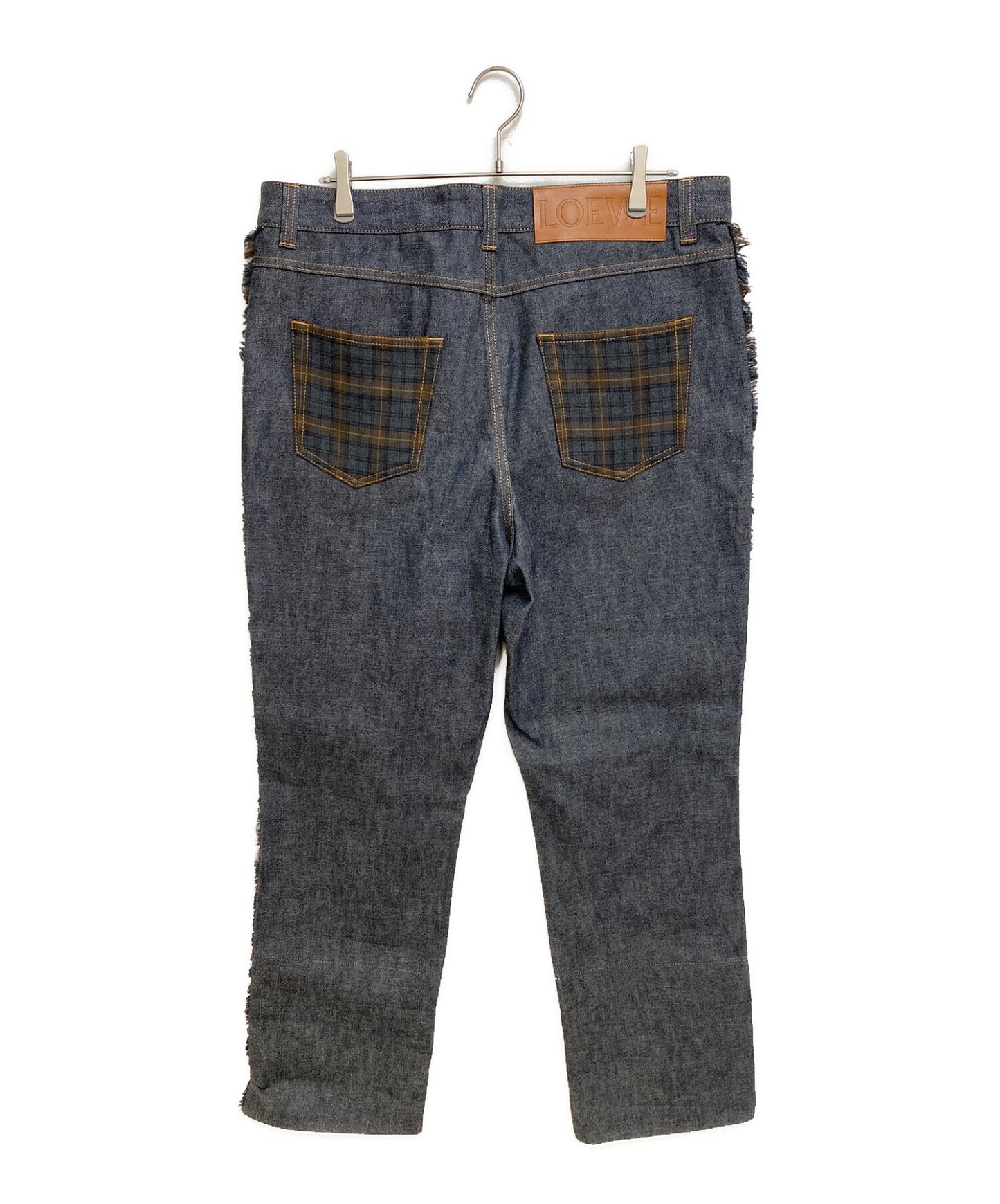 [Pre-owned] LOEWE FISHERMAN CHECK PATCH JEAN H2292430IB