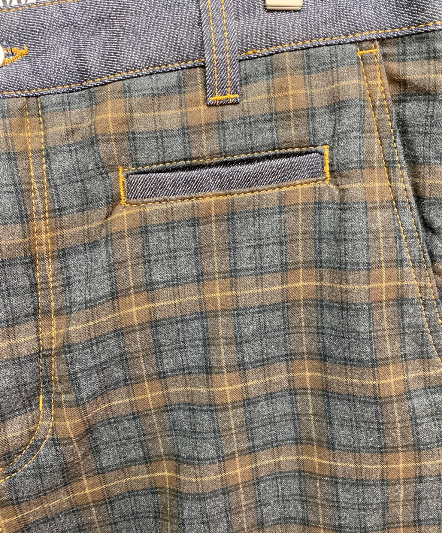 [Pre-owned] LOEWE FISHERMAN CHECK PATCH JEAN H2292430IB