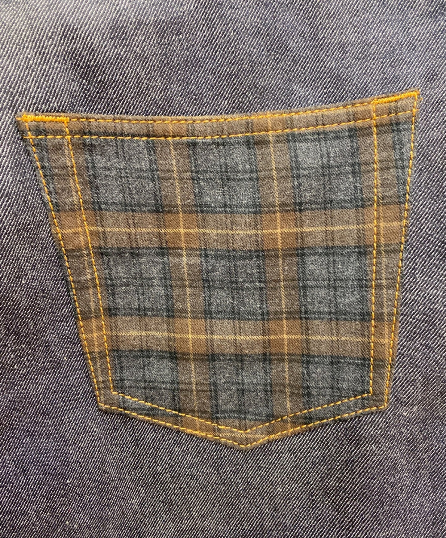 [Pre-owned] LOEWE FISHERMAN CHECK PATCH JEAN H2292430IB