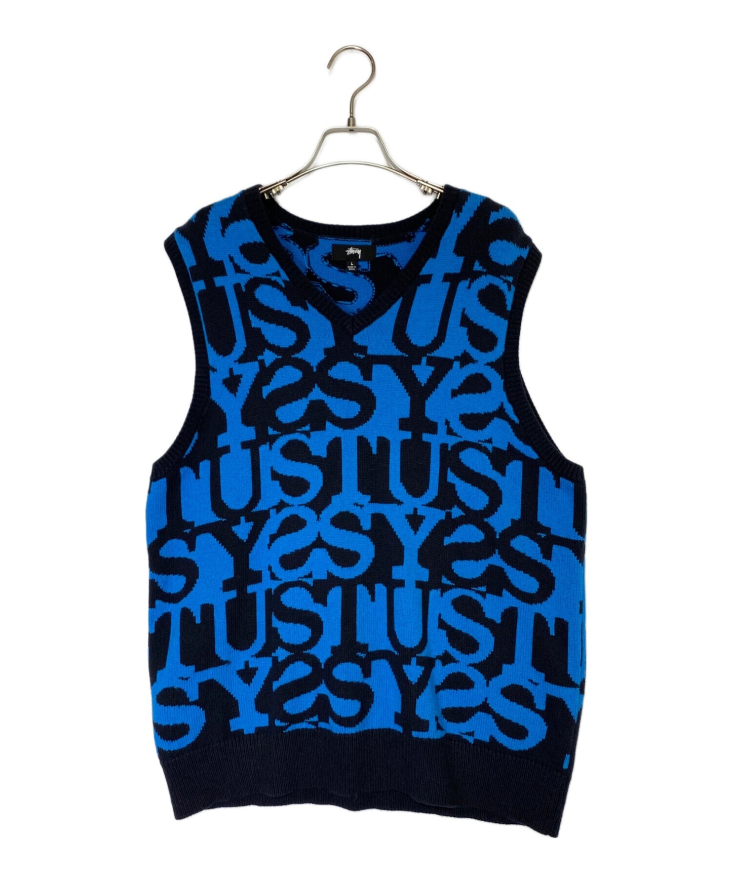 [Pre-owned] stussy Stacked Sweater Vest 117192