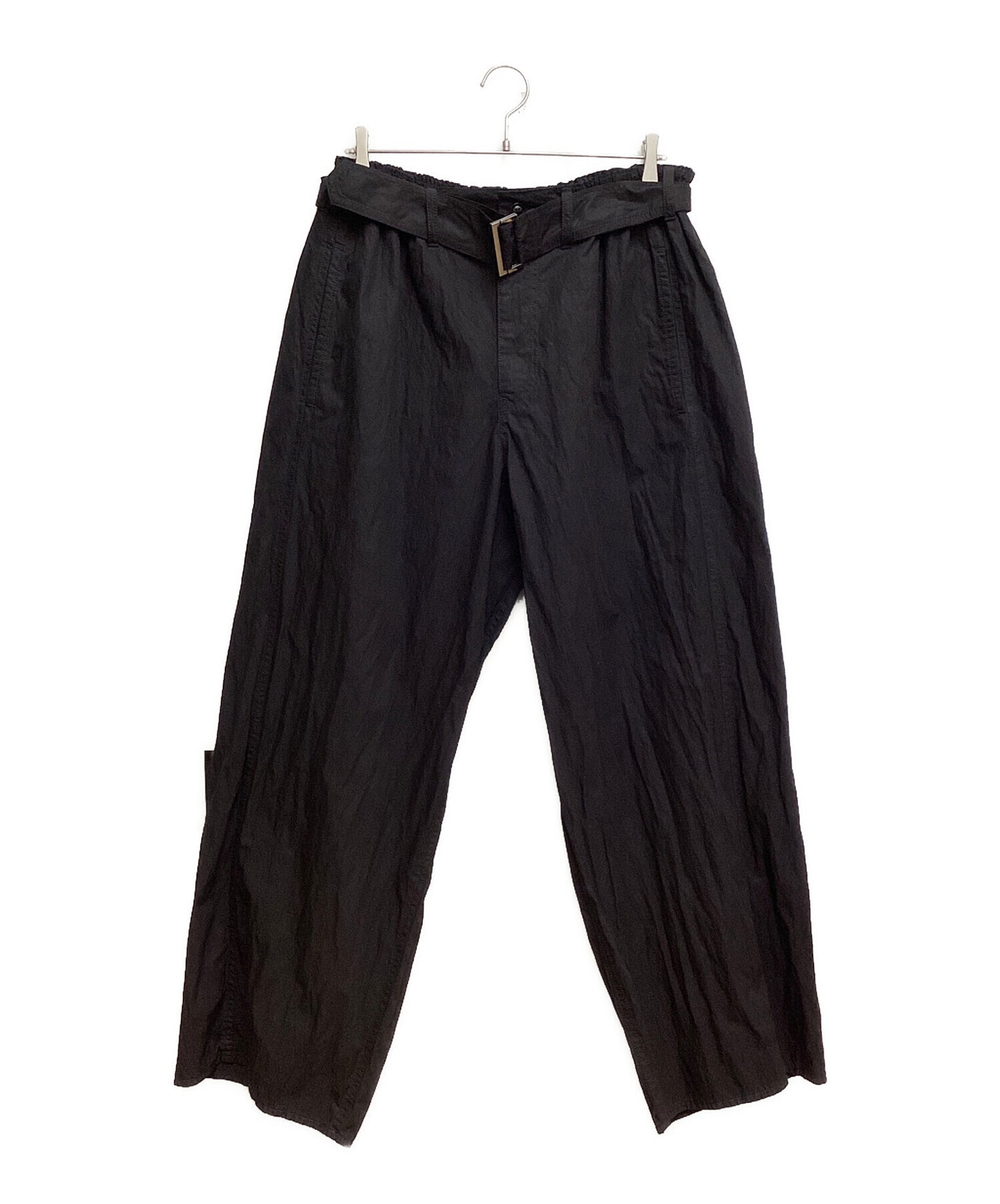 [Pre-owned] GROUND Y NY/C CROSS EXTRA WIDE FRONT SEAM PANTS GS-P06-004-3