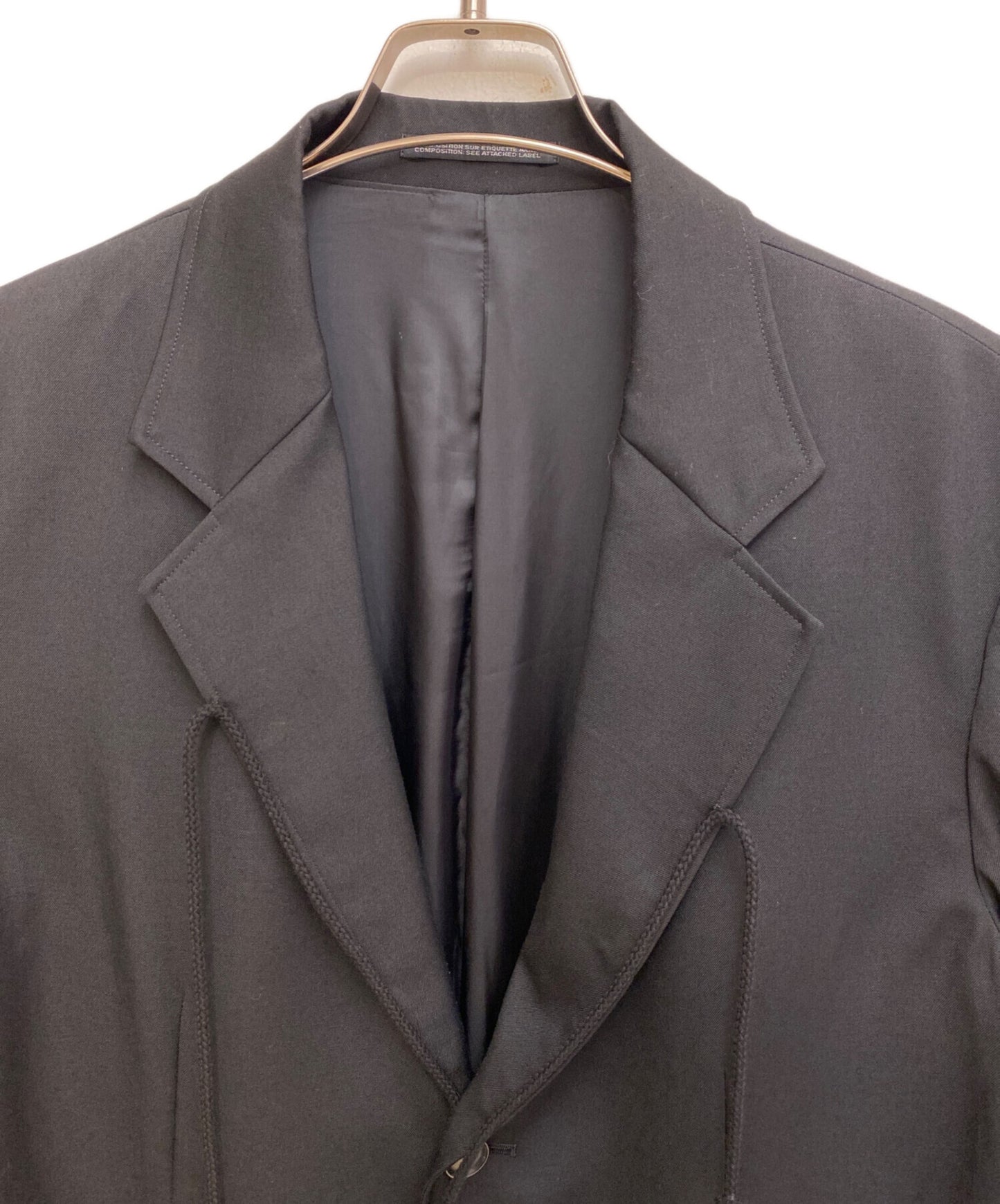 [Pre-owned] Yohji Yamamoto pour homme WOOL GABARDINE LEFT SIDE DRAPED JACKET HJ-J59-100-2