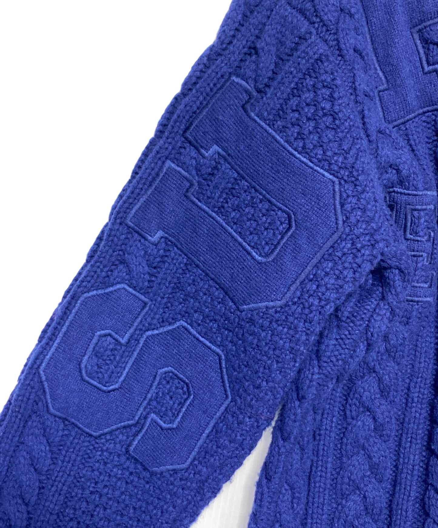 [Pre-owned] SUPREME Applique Cable Knit Sweater