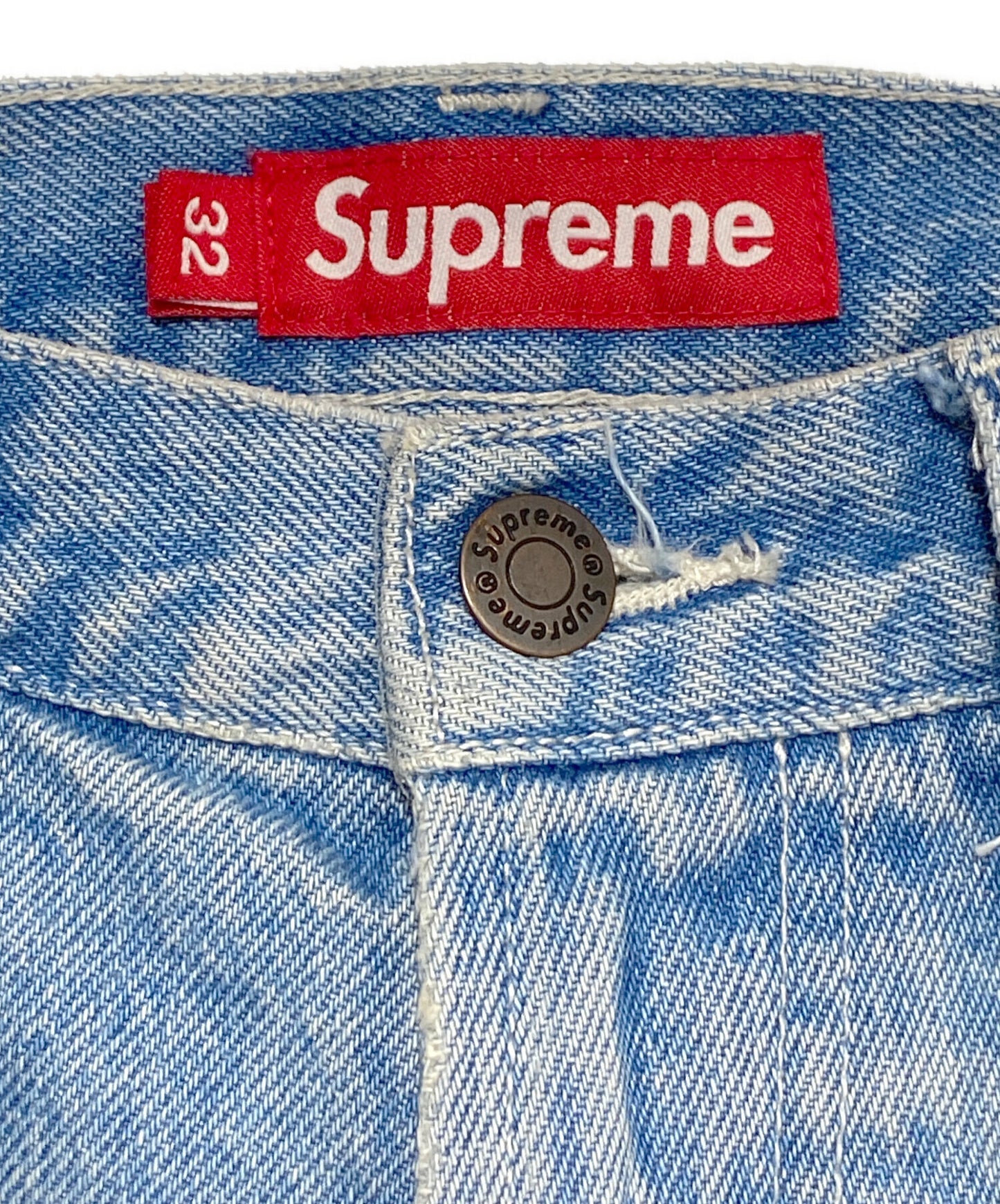 [Pre-owned] SUPREME Script Baggy Denim Short ( Script Baggy Denim Shorts )