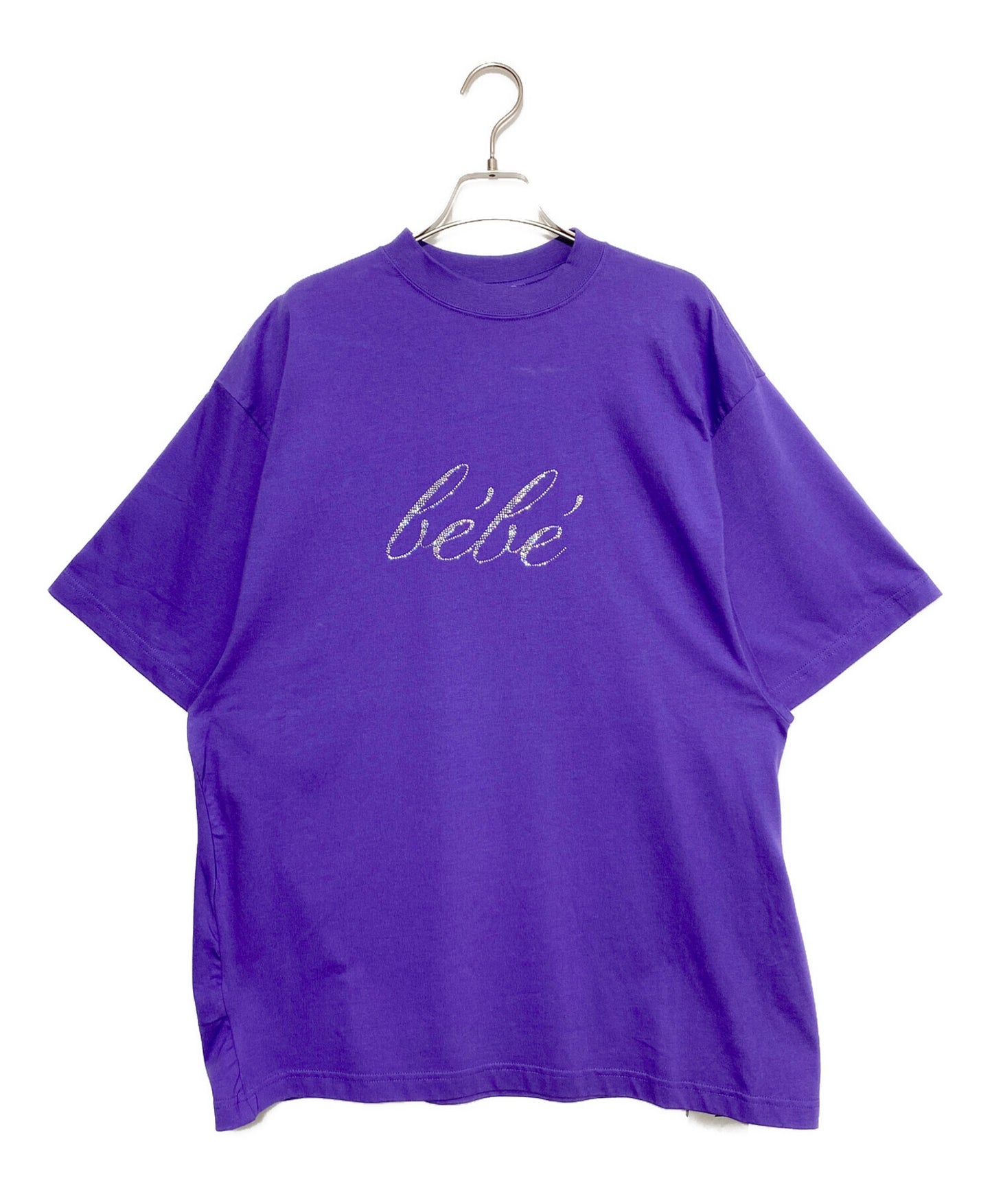 [Pre-owned] BALENCIAGA BEBE rhinestone oversized T-shirt 681314 TLVH4