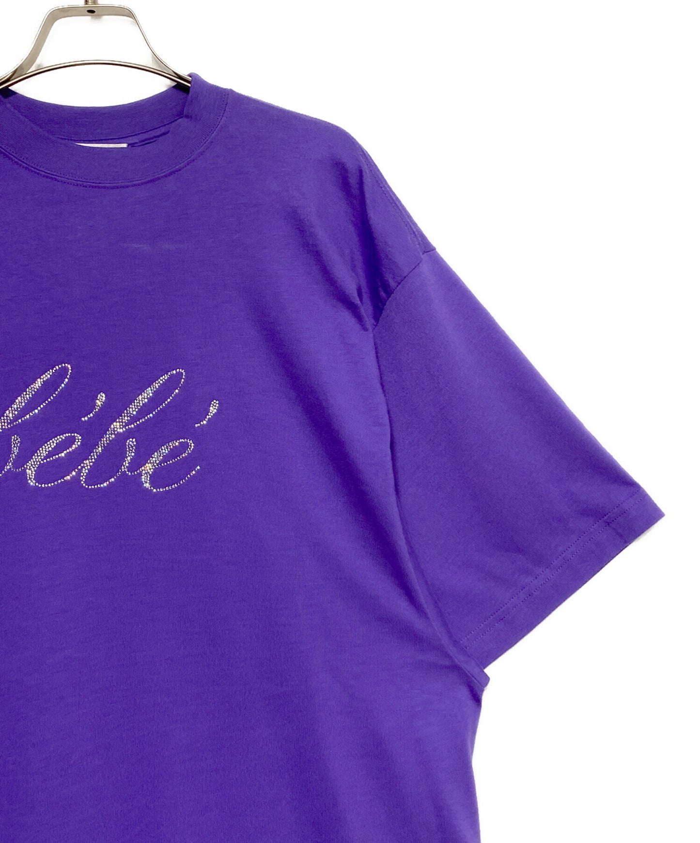 [Pre-owned] BALENCIAGA BEBE rhinestone oversized T-shirt 681314 TLVH4