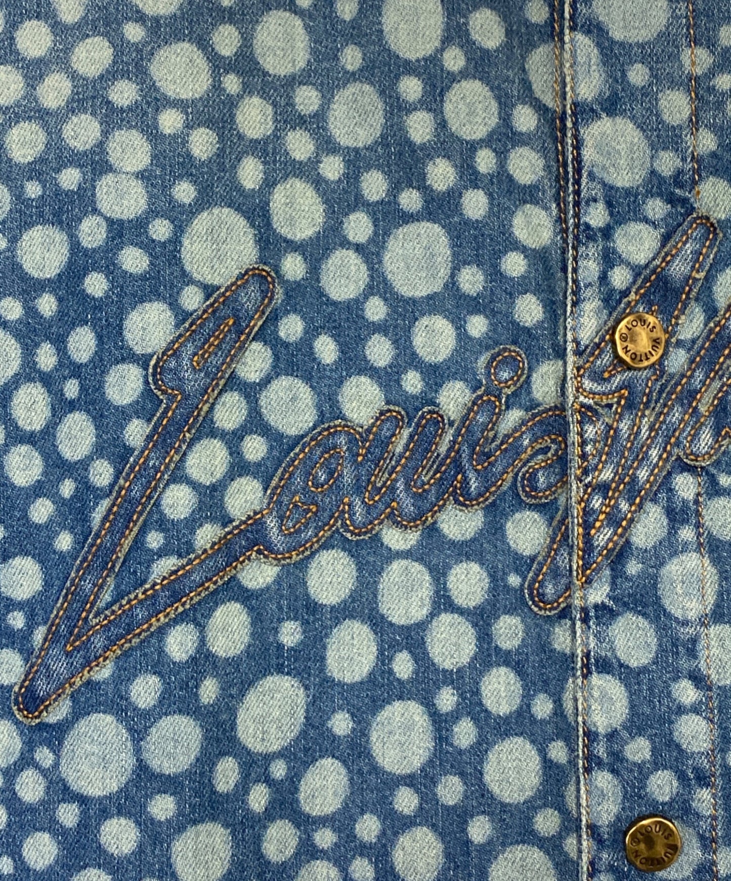 [Pre-owned] LOUIS VUITTON Infinity Dot Denim Shirt RM232H YN4 HOS33W