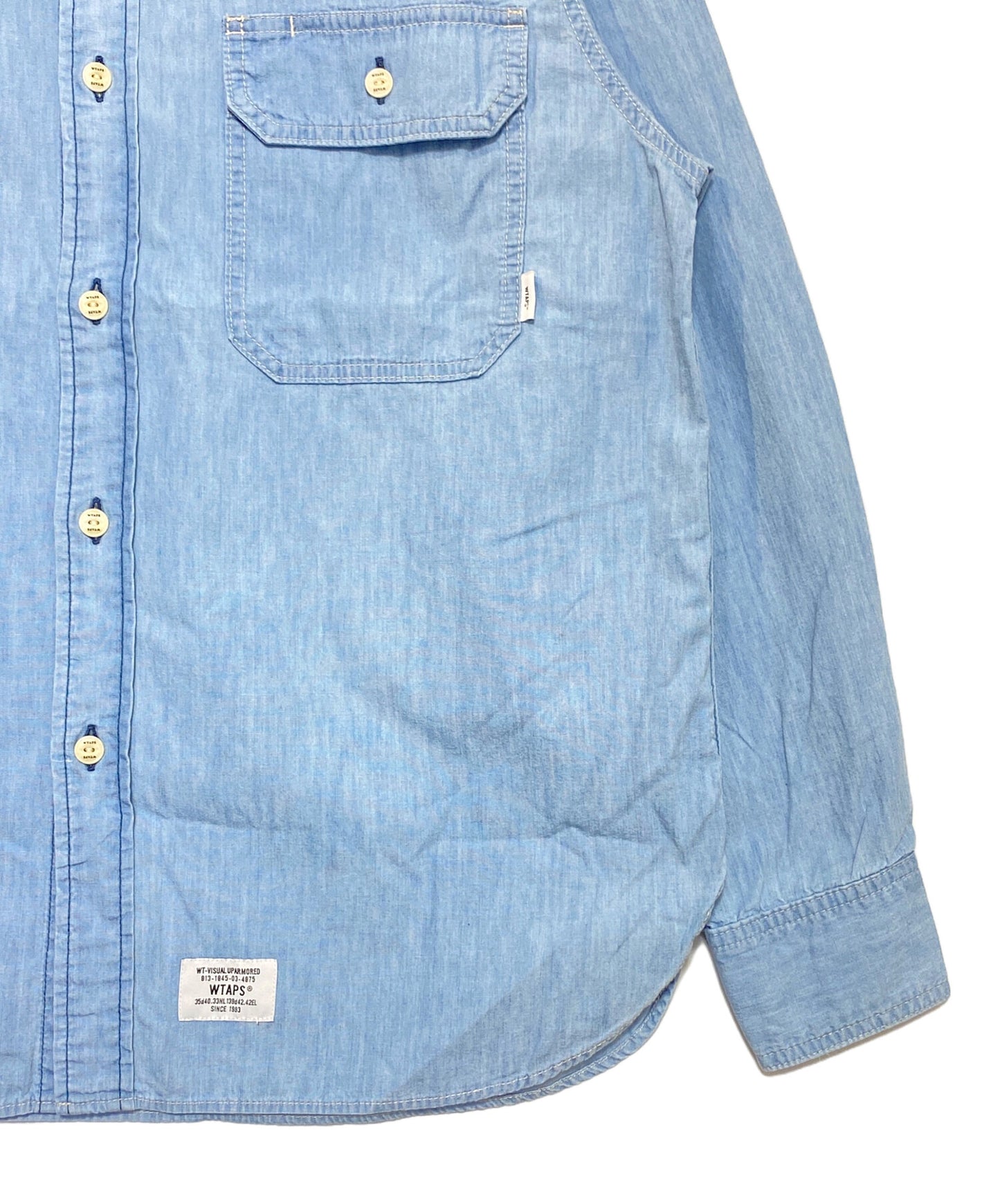 [Pre-owned] WTAPS CB / LS / COTTON. CHAMBRAY 242WVDT-SHM02