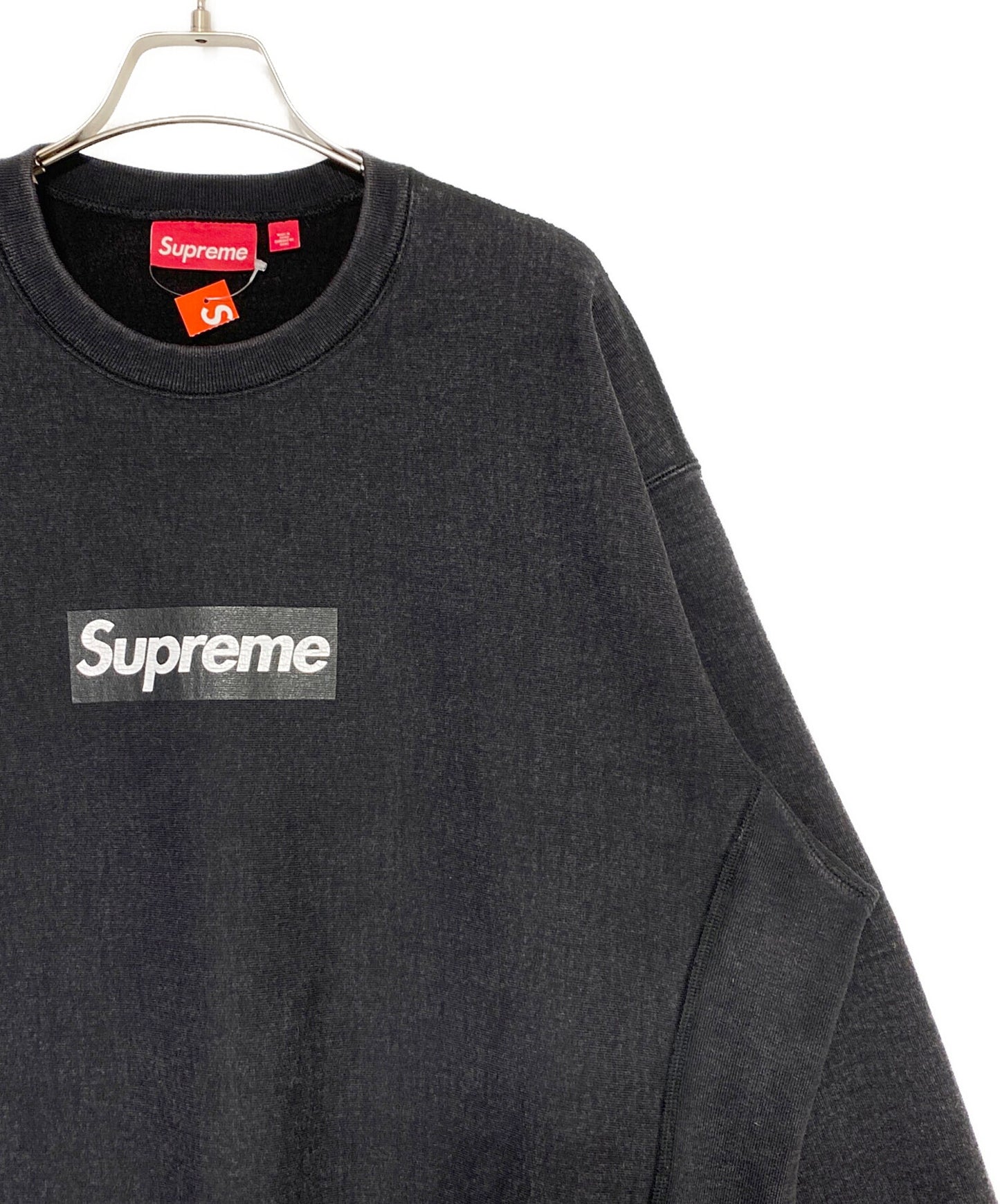 [Pre-owned] SUPREME Washed Box Logo Crewneck