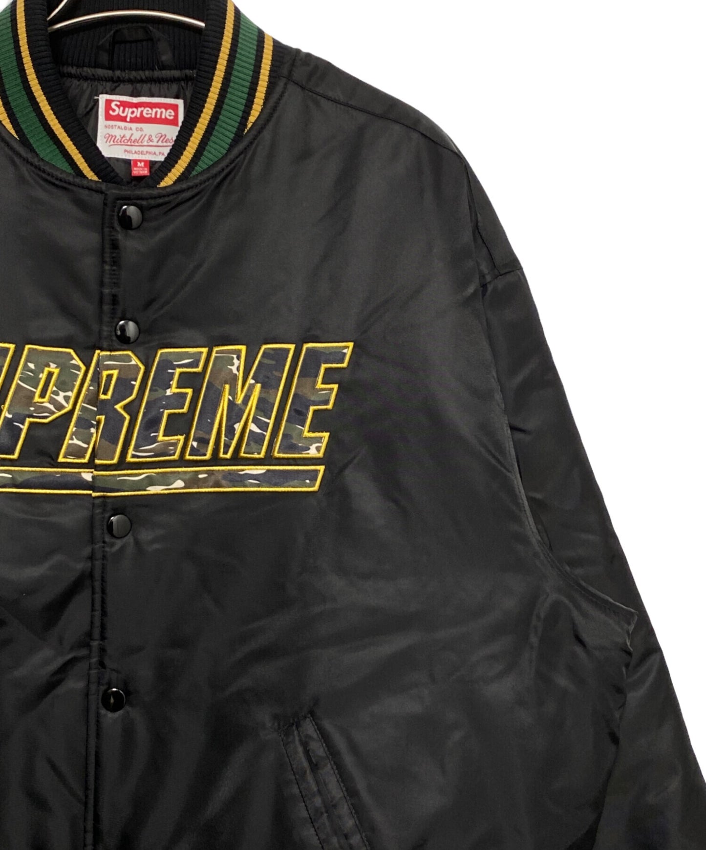 [Pre-owned] SUPREME Camo Logo Varsity Jacket