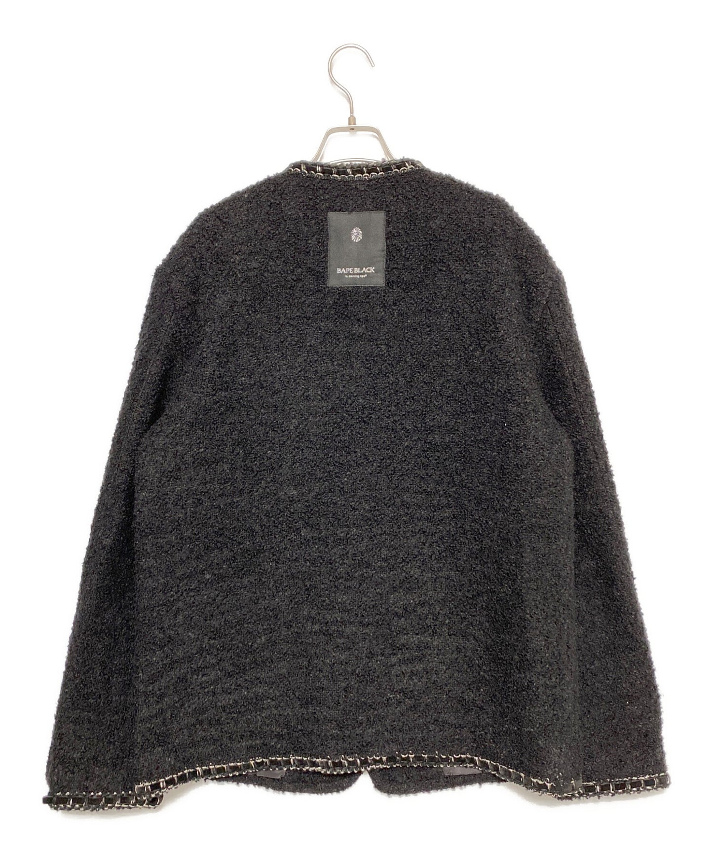 [Pre-owned] A BATHING APE COLLARLESS TWEED JACKET BBKJKM142302N