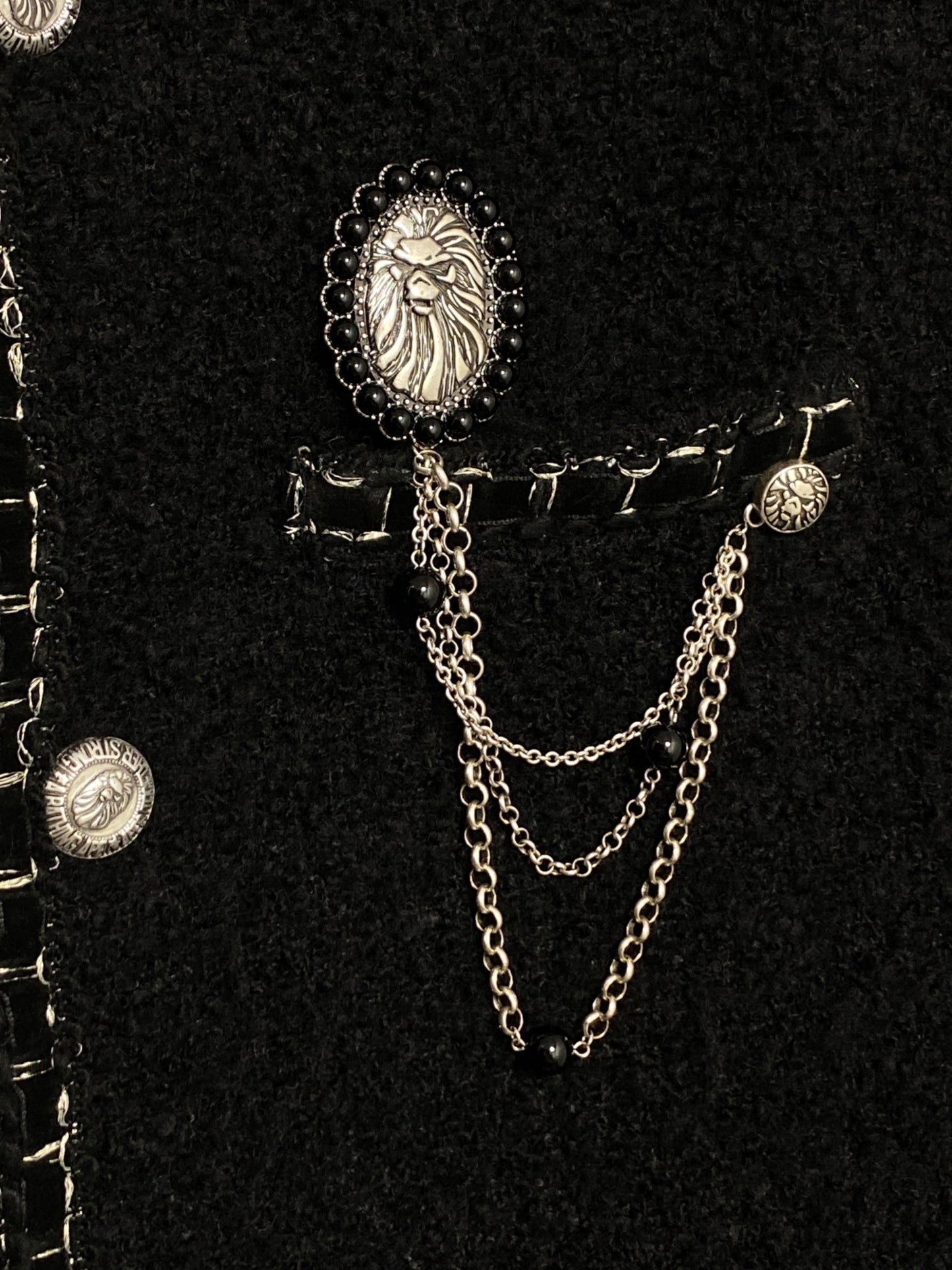 [Pre-owned] A BATHING APE COLLARLESS TWEED JACKET BBKJKM142302N